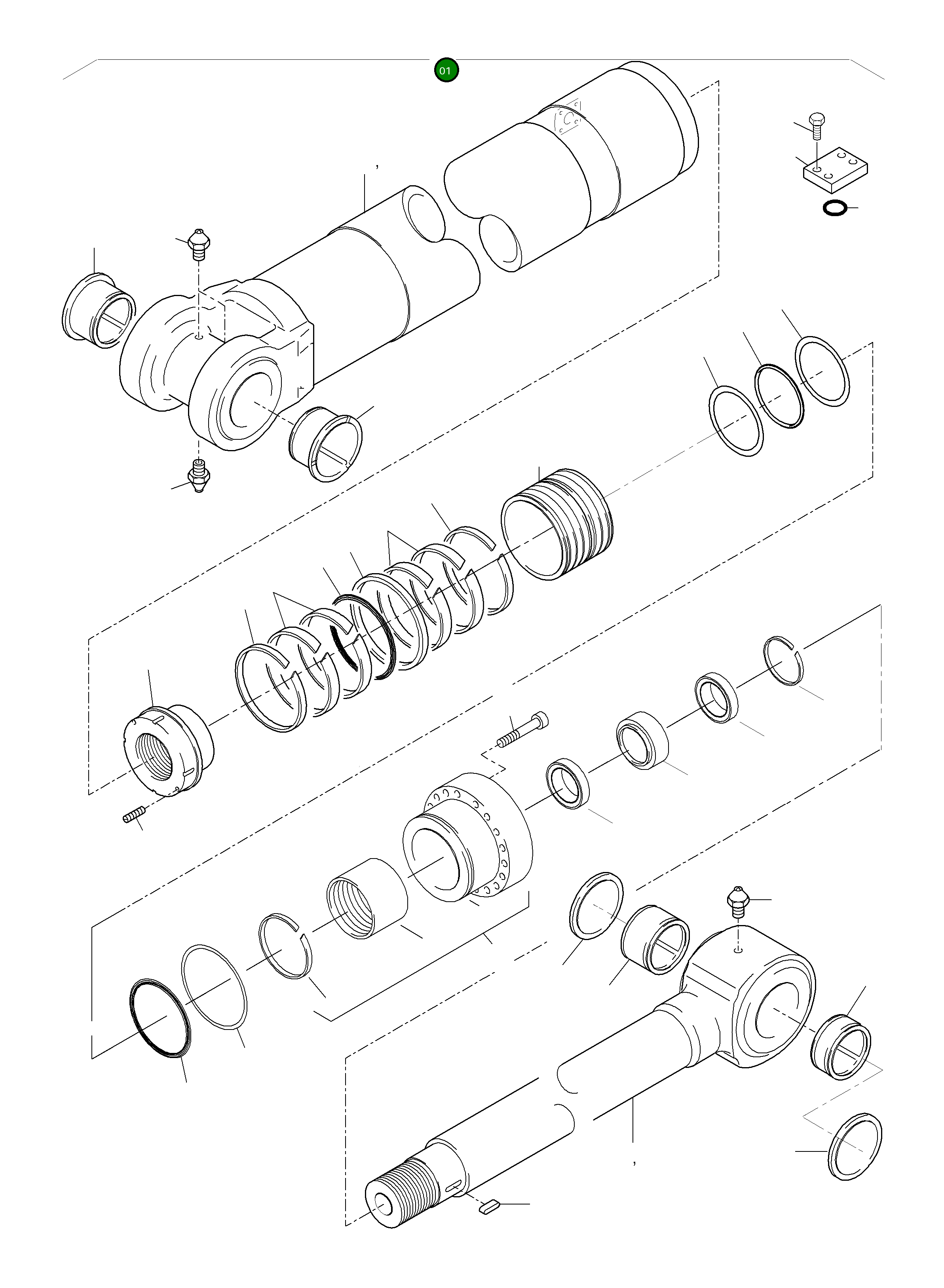Гидроцилиндр 927 990 40 Komatsu