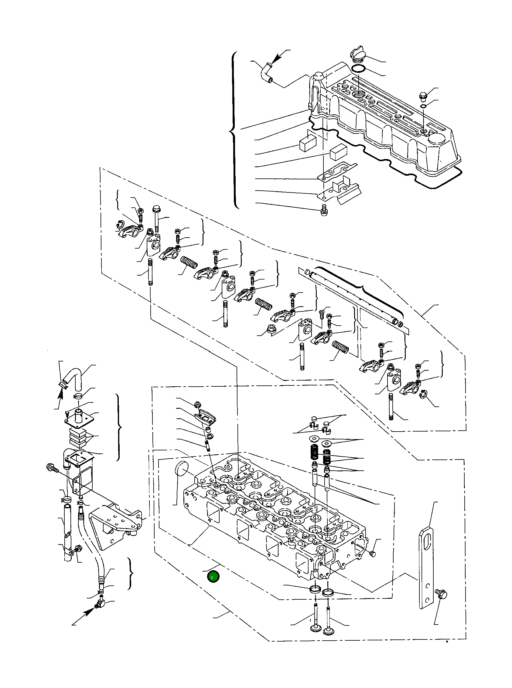 Головка блока цилиндров YM123900-11000 Komatsu