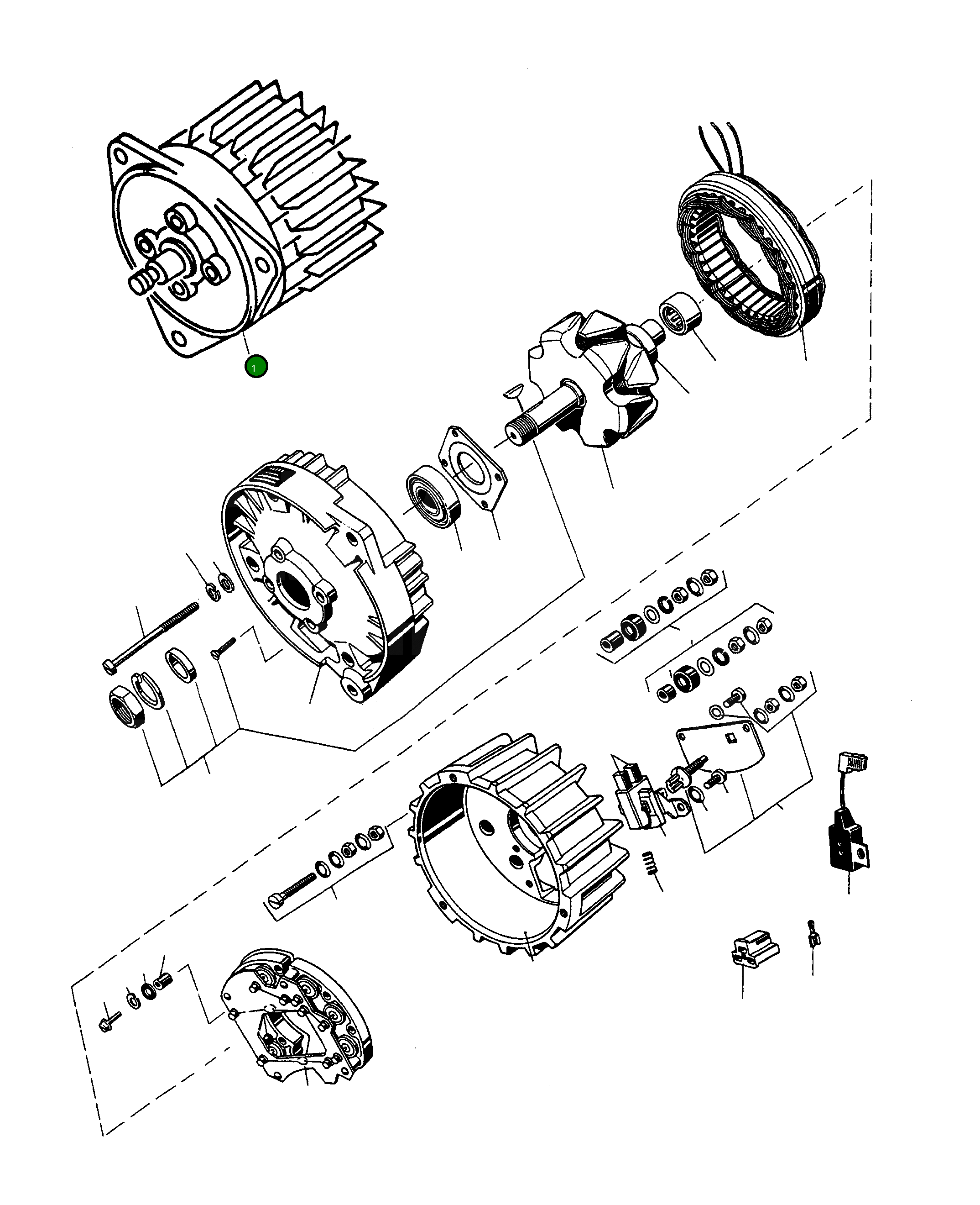 Генератор 2871814M91 Komatsu