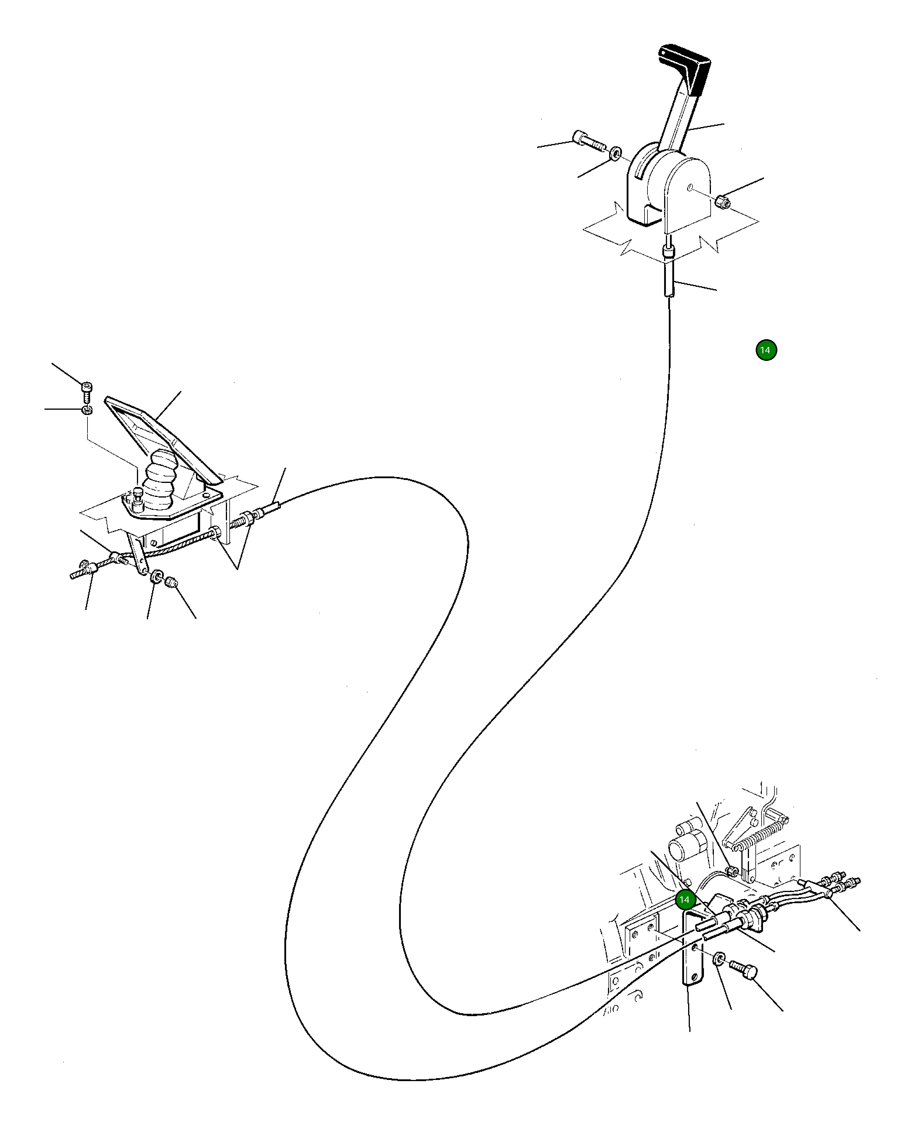 Кабель 360708075 Komatsu