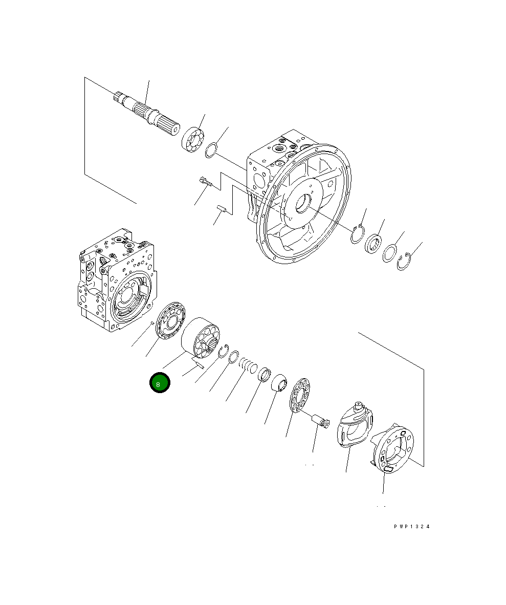 Блок в сборе, передний 708-2L-06273 Komatsu
