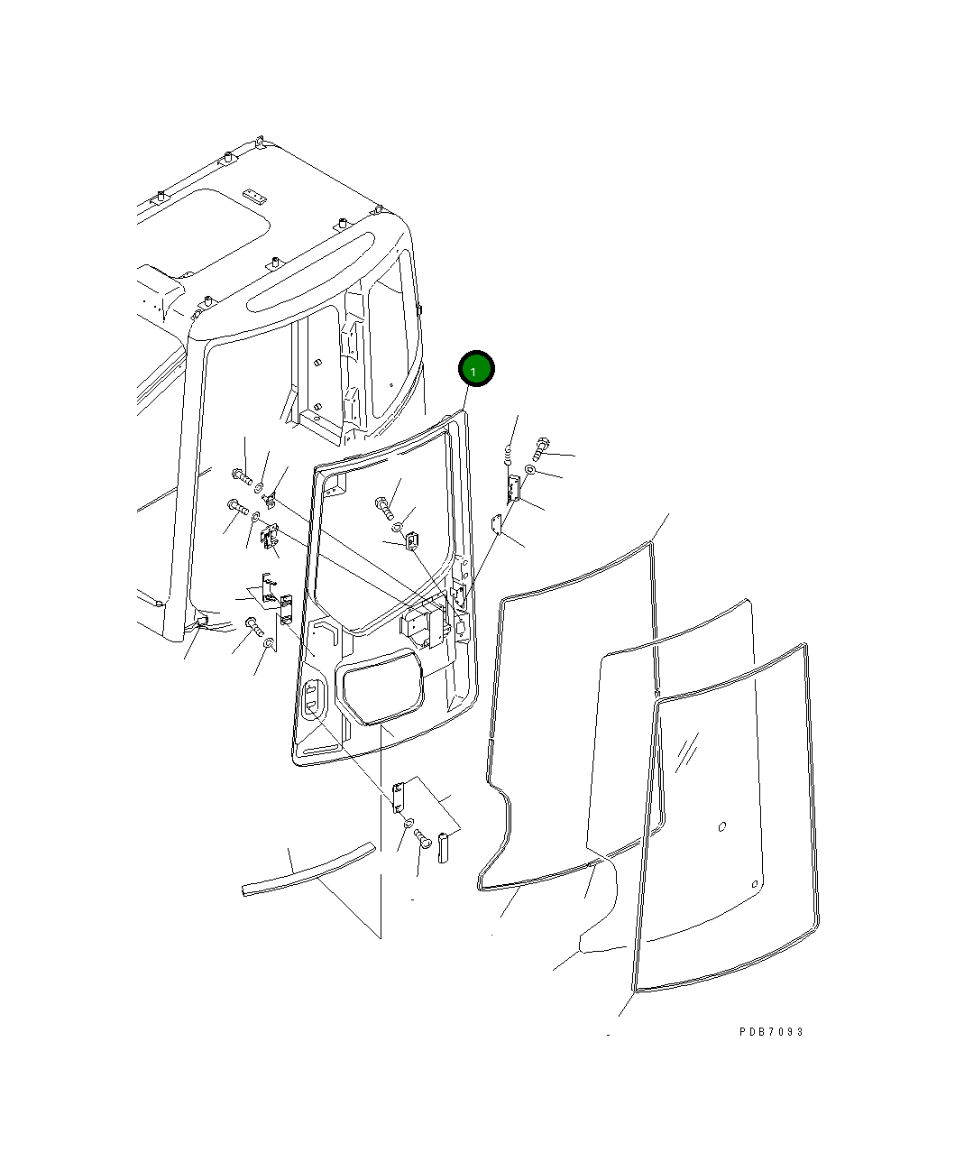 Дверь 21J-54-14311 Komatsu