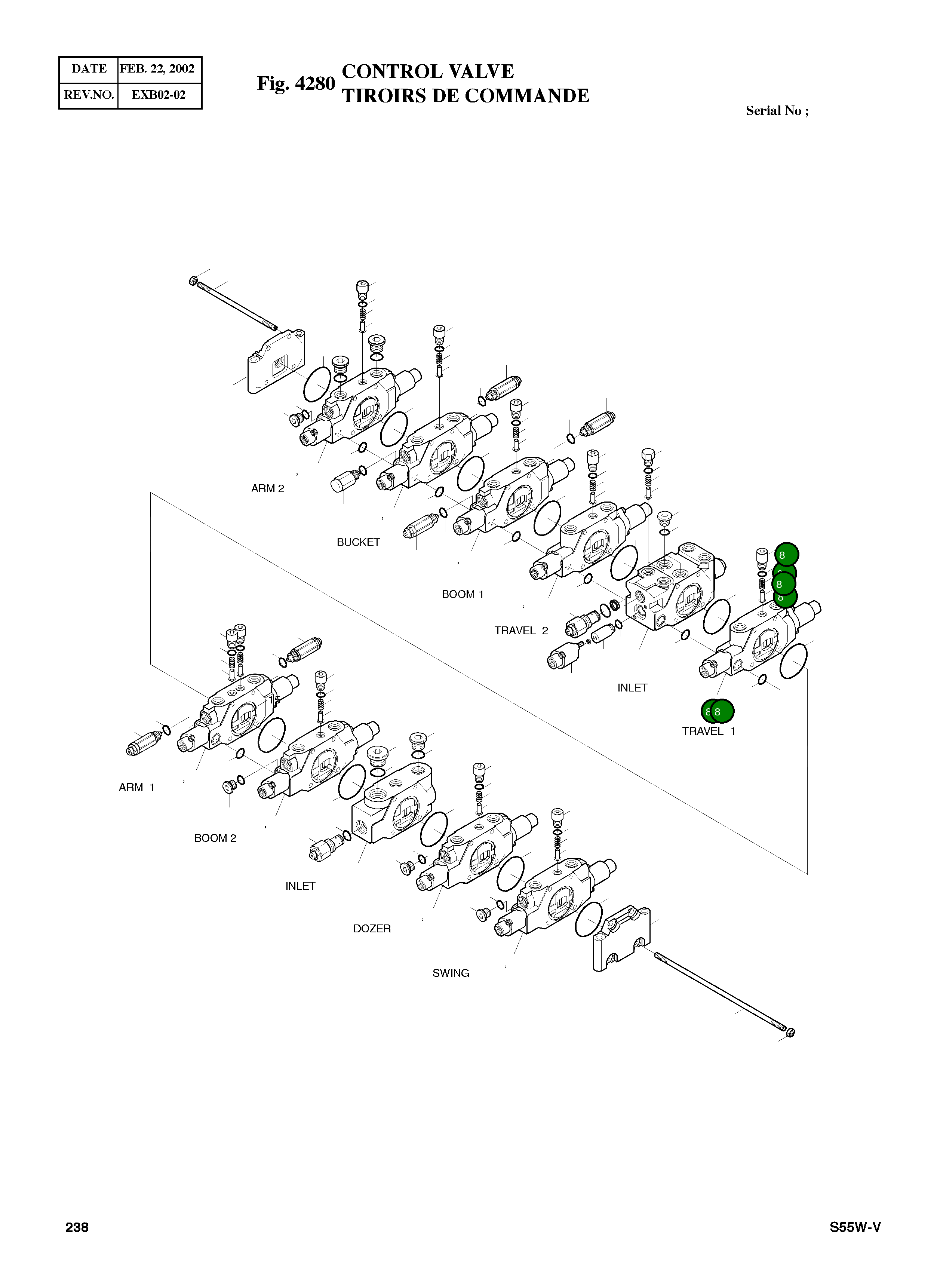Блок в сборе – ход 1 4-01-96401 Komatsu