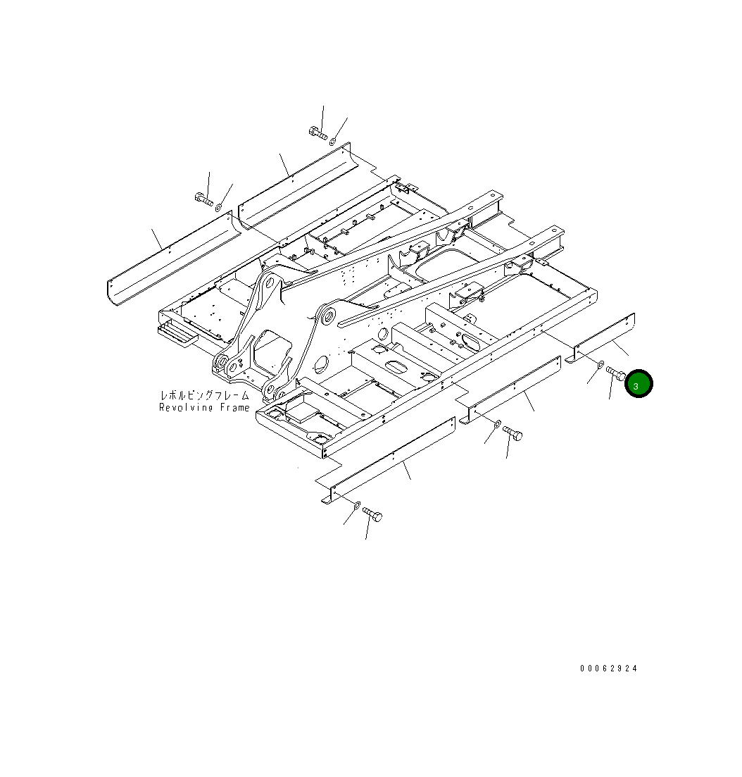 Защитный кожух 207-54-KB243 Komatsu