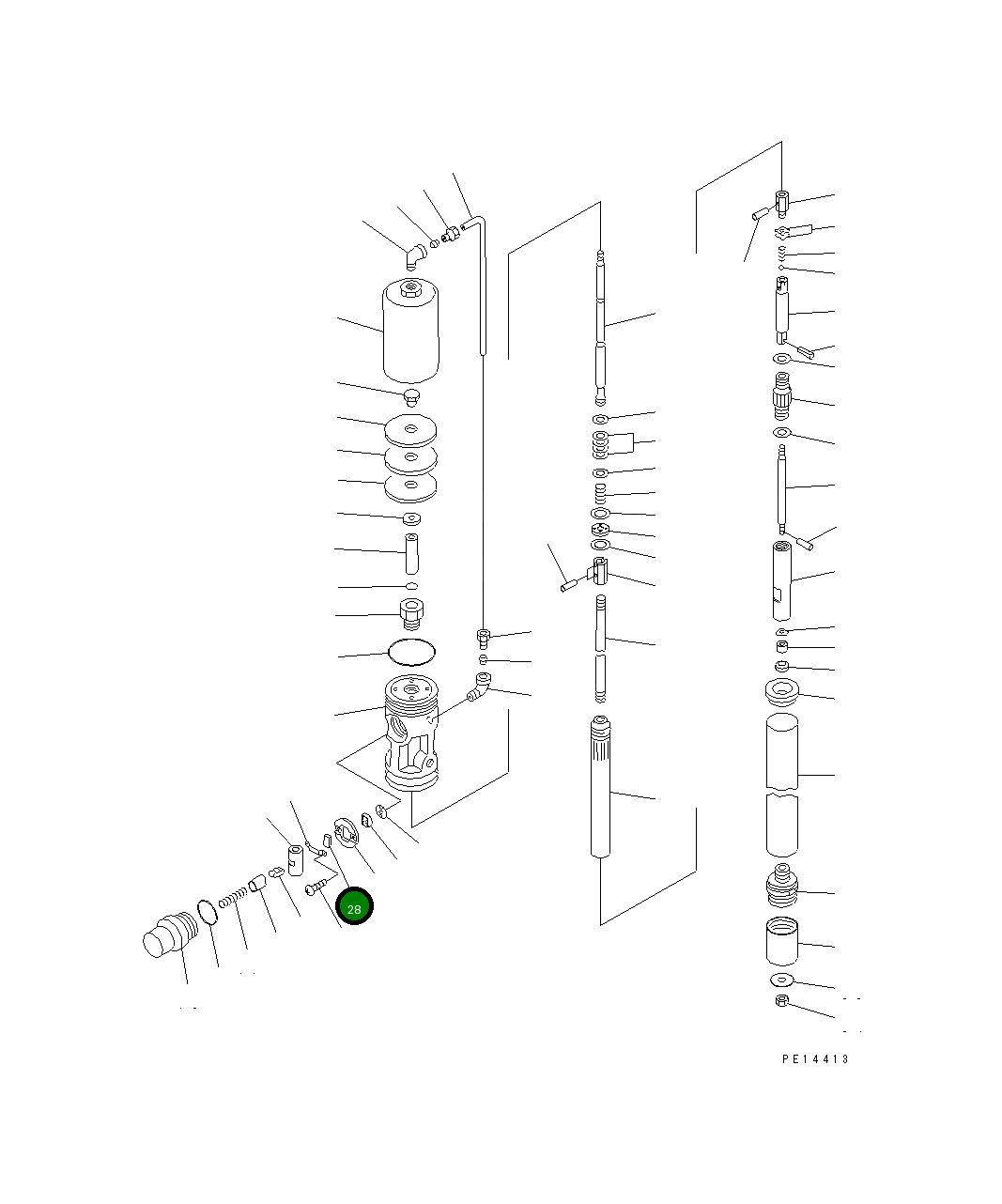 Блок YU701823-4 Komatsu