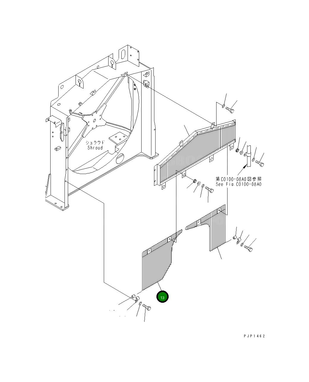 Защитный кожух 209-03-71441 Komatsu