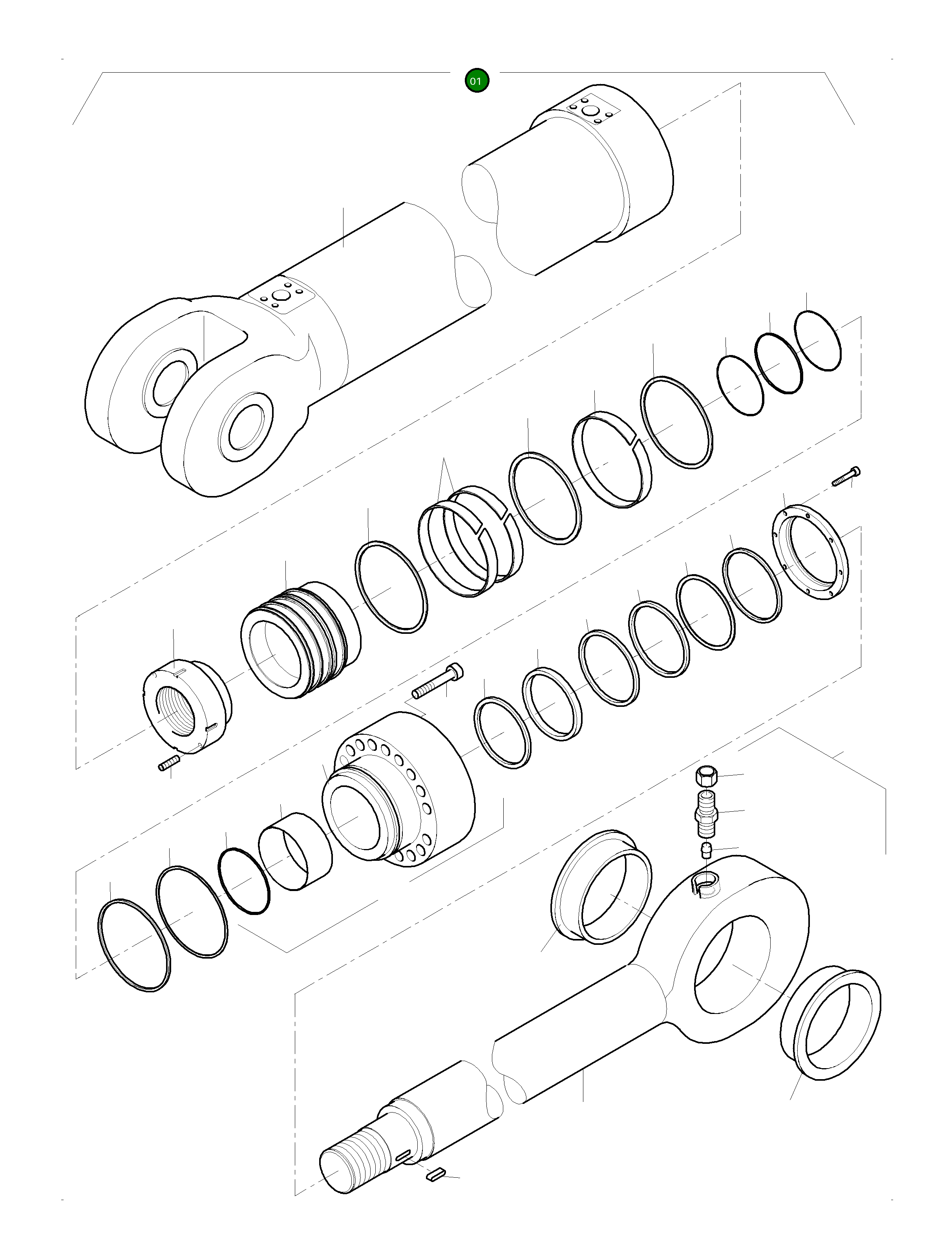 Гидроцилиндр 990 099 40 Komatsu