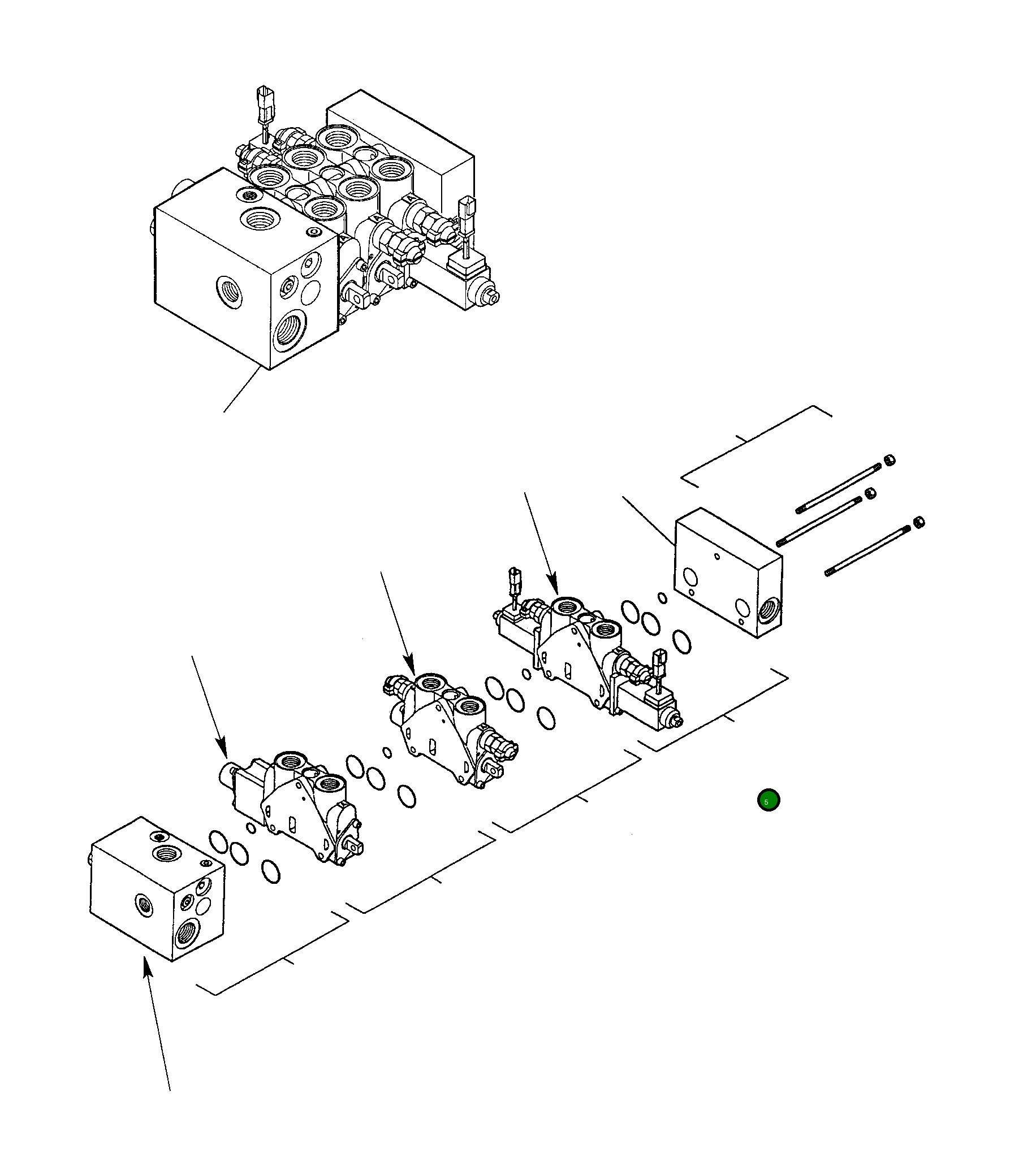 Блок управления ковшом, в сборе 844200401 Komatsu