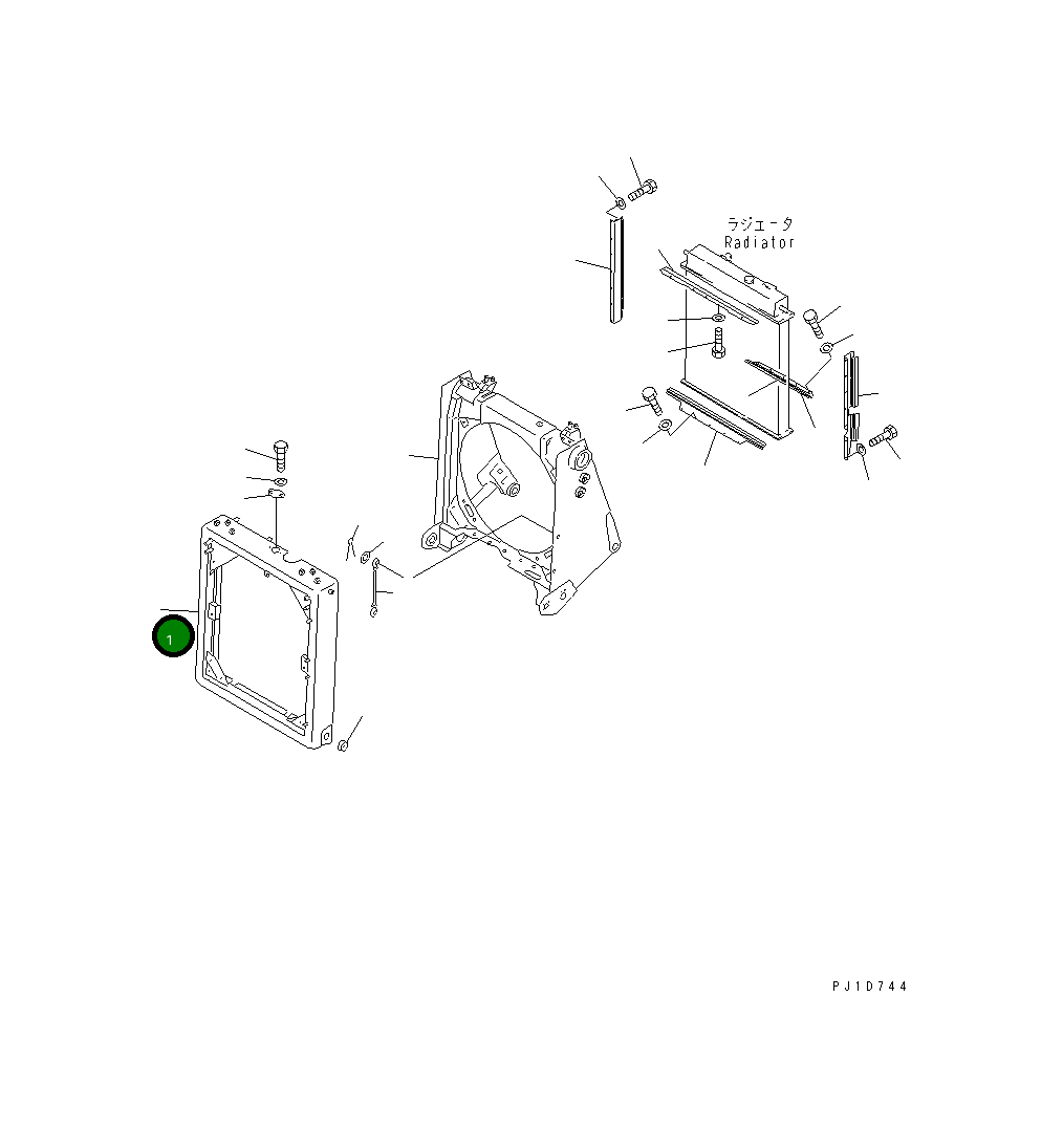 Защитный кожух 195-54-41122 Komatsu