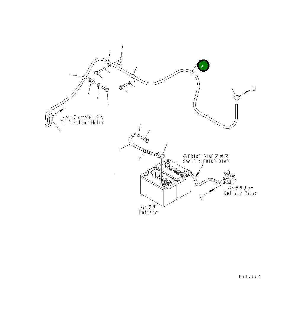 Кабель 21J-06-11631 Komatsu