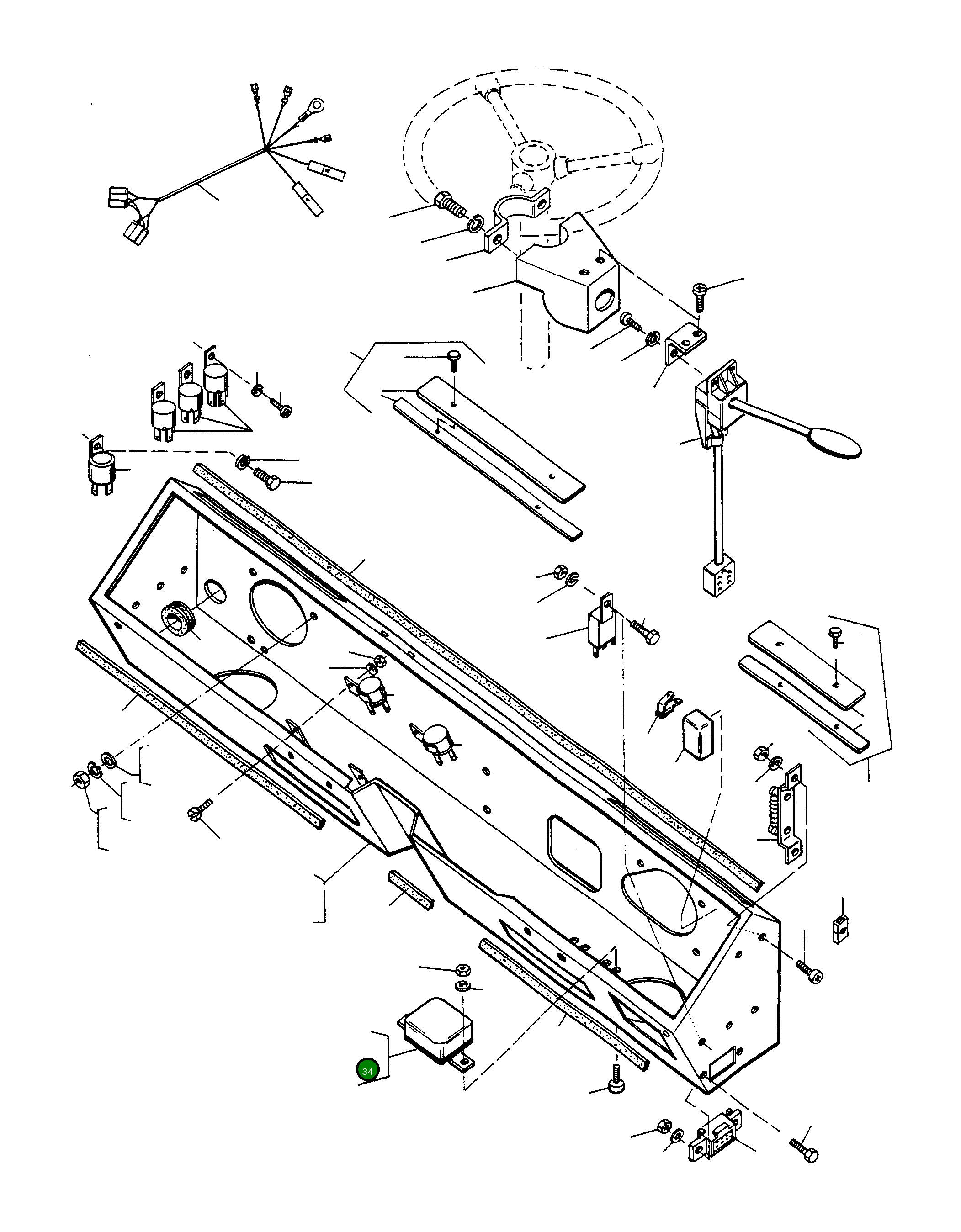 Блок управления указателями поворота 2937745M91 Komatsu