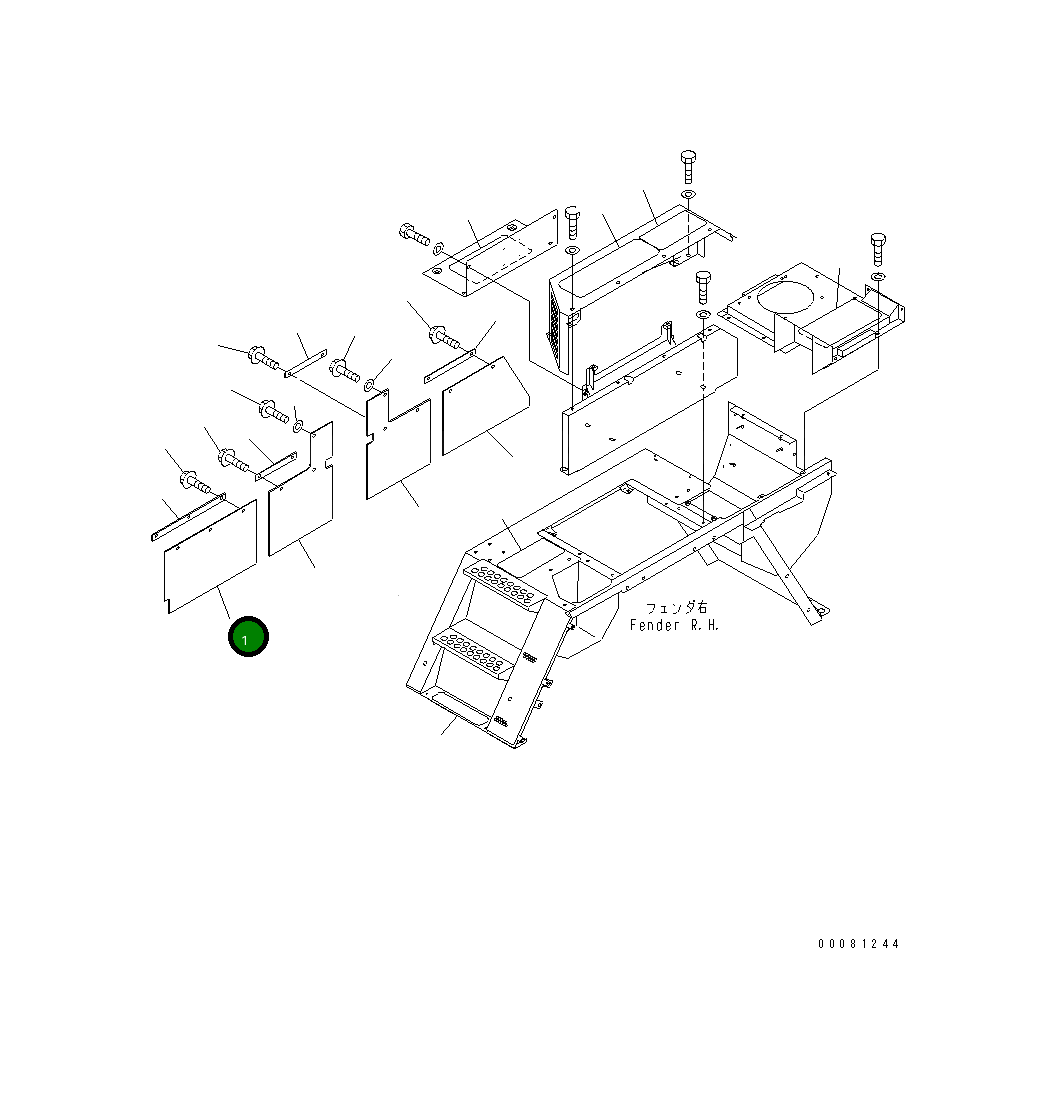 Защитный кожух 56D-54-22460 Komatsu