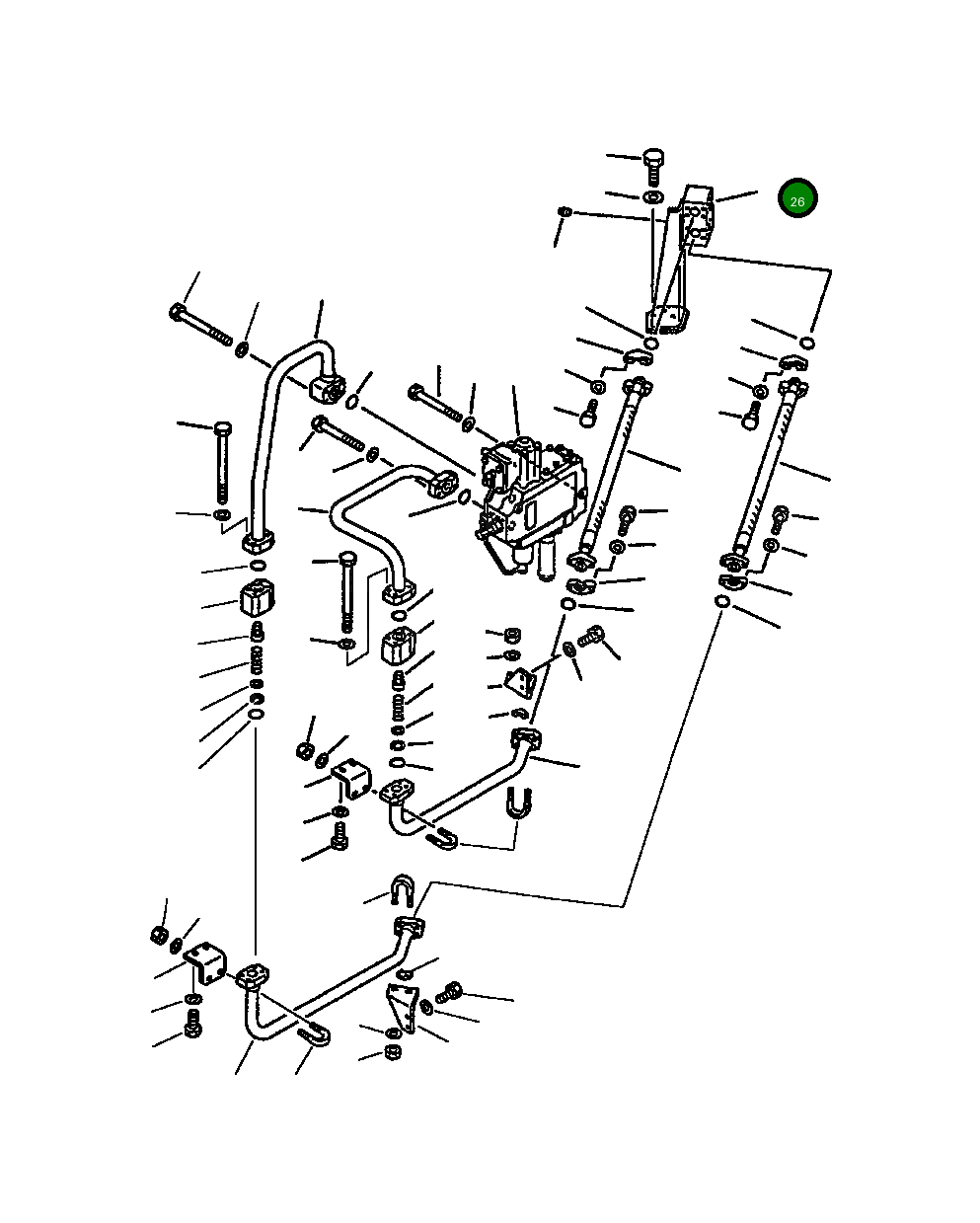 Блок трубопроводов рулевого управления 426-62-13182 Komatsu