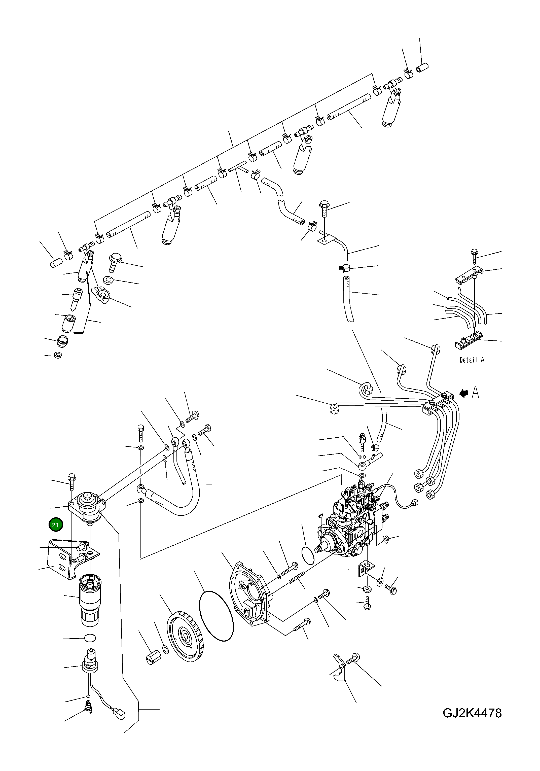 Головка фильтра 6204-71-7210 Komatsu