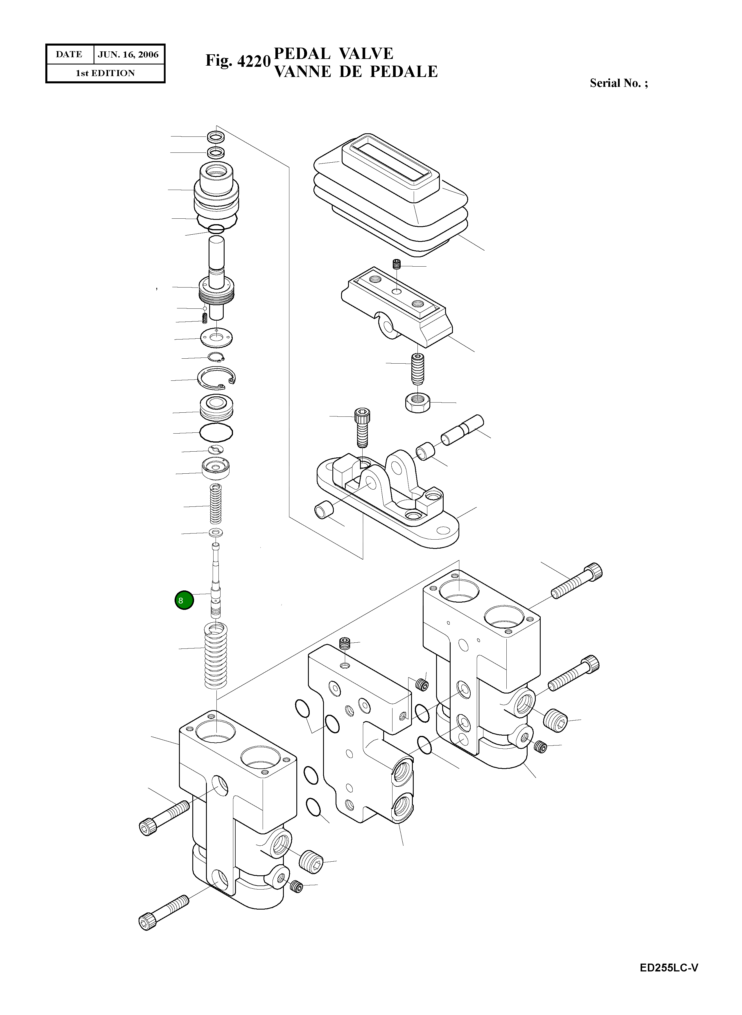 Золотник J98J1005 Komatsu
