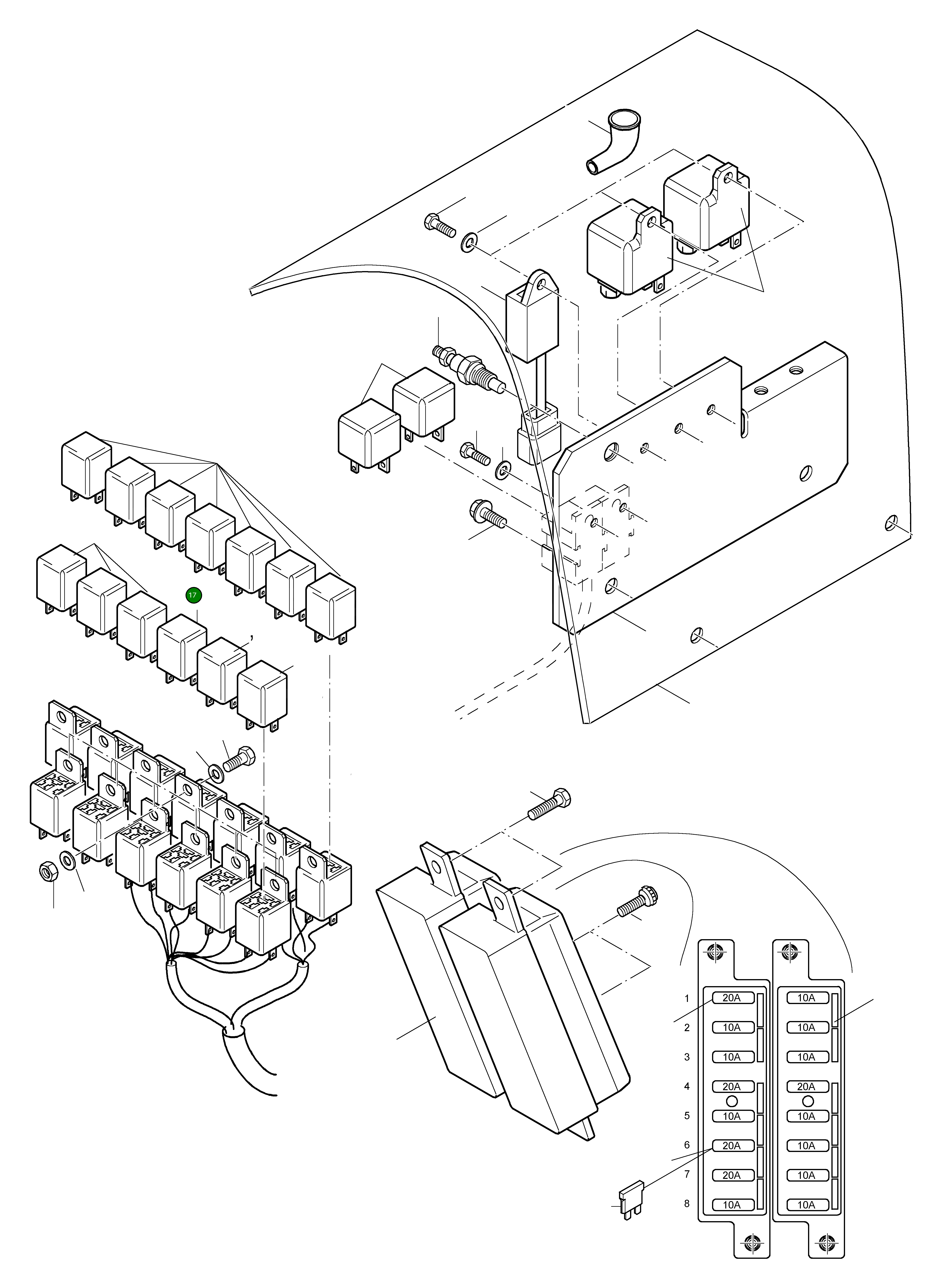 Блок управления указателями поворота 42U-06-11331 Komatsu