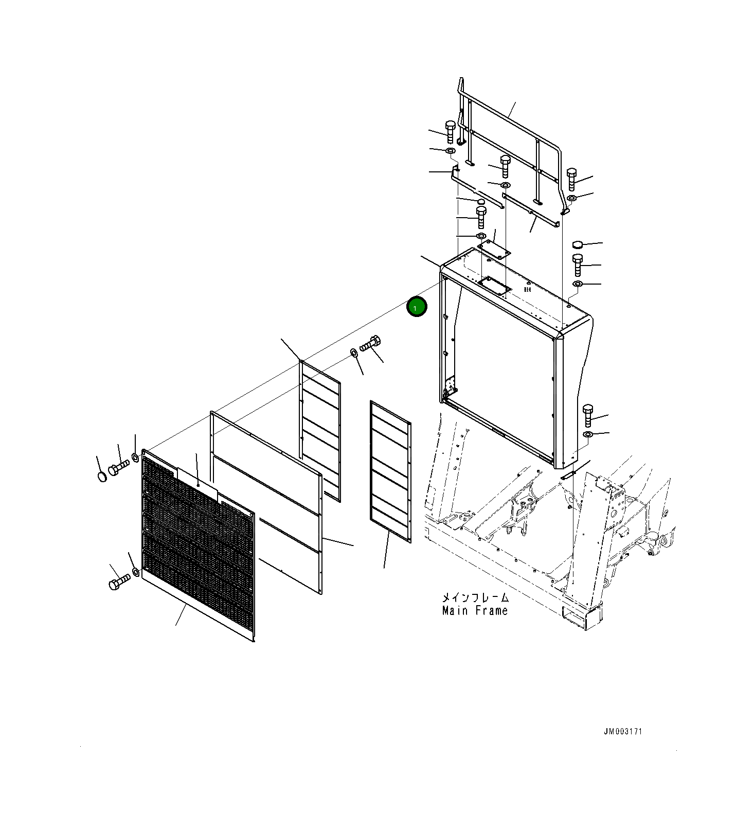 Защитный кожух 561-89-8B130 Komatsu