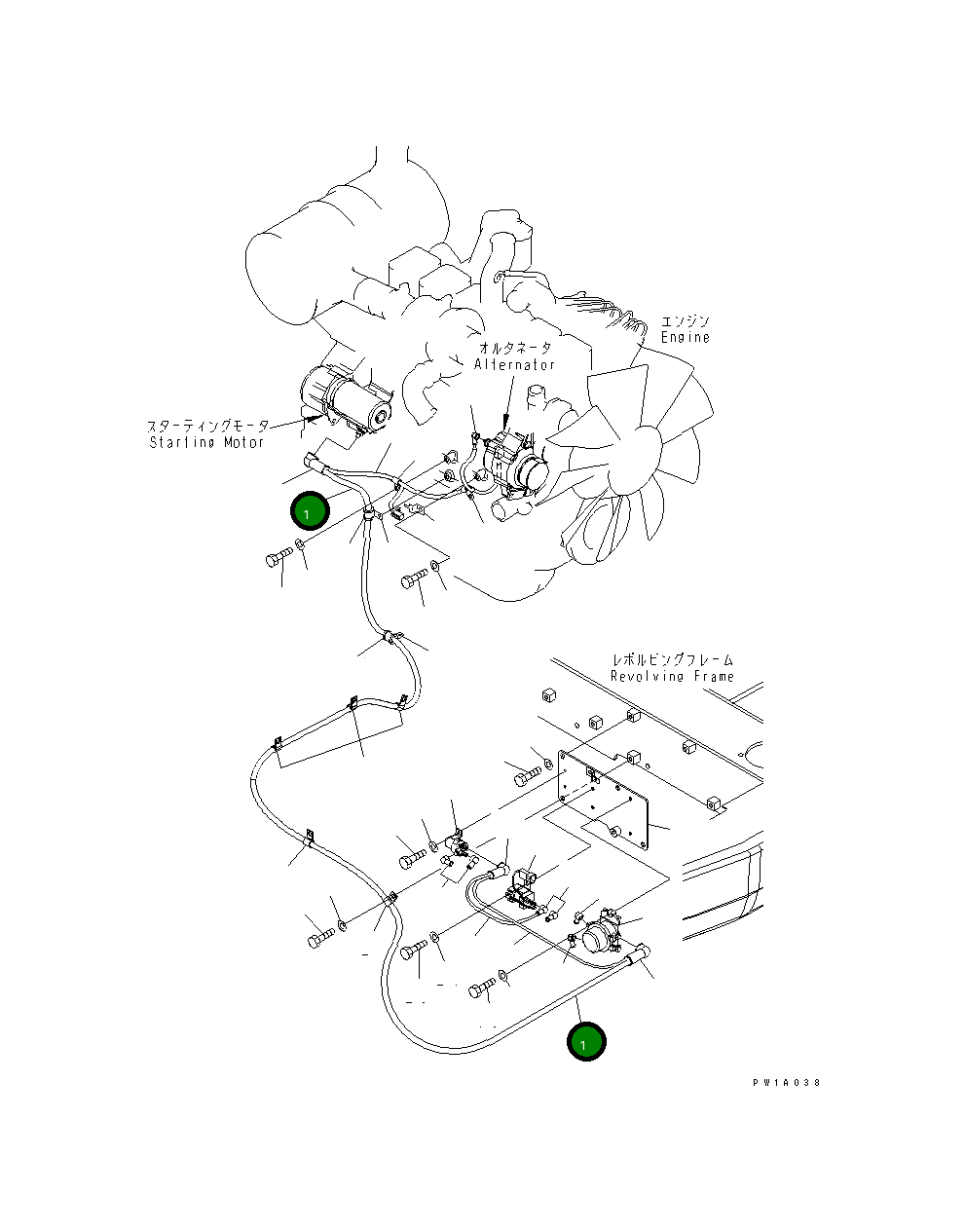 Кабель 22U-06-21340 Komatsu