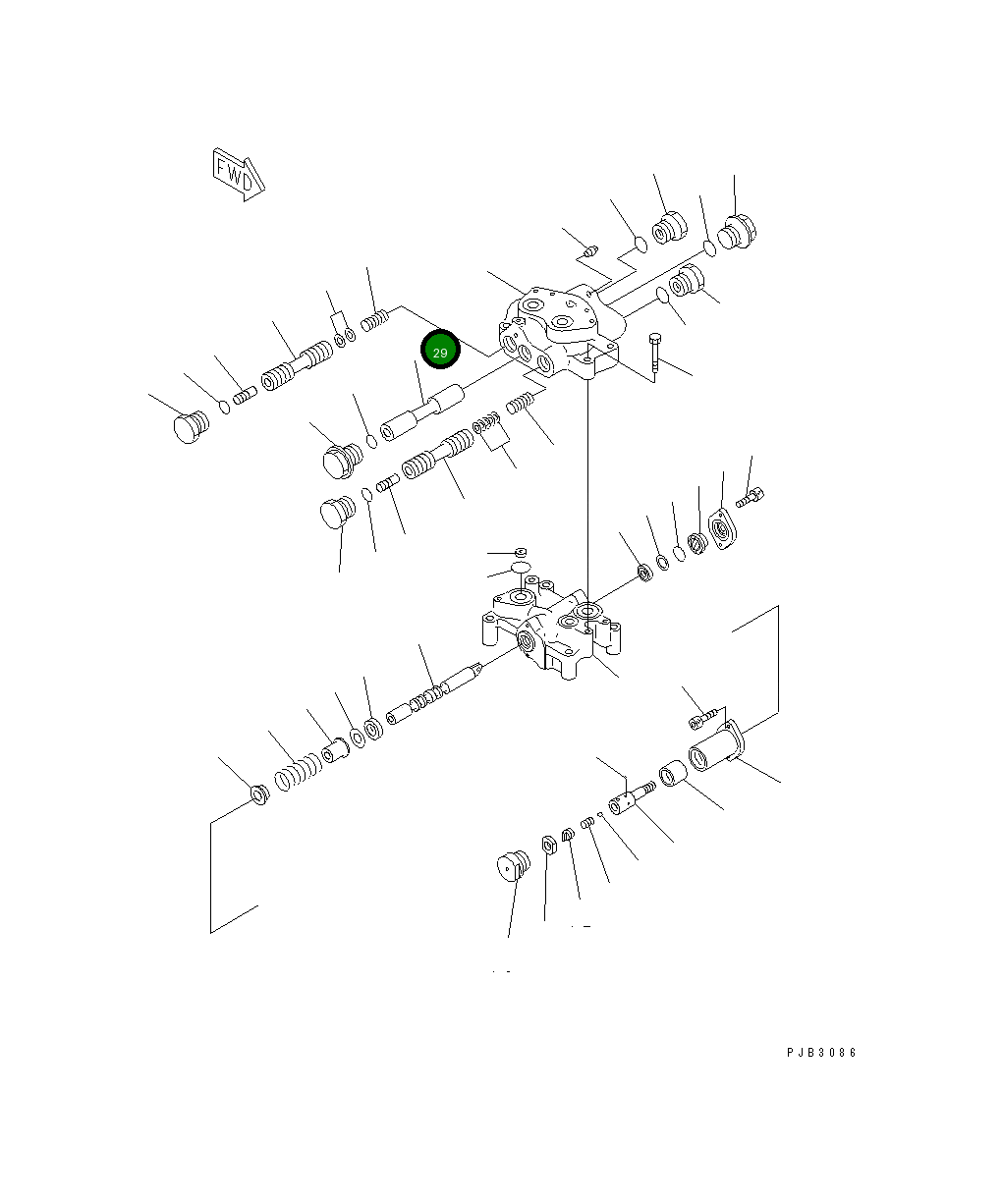 Золотник 700-62-23110 Komatsu