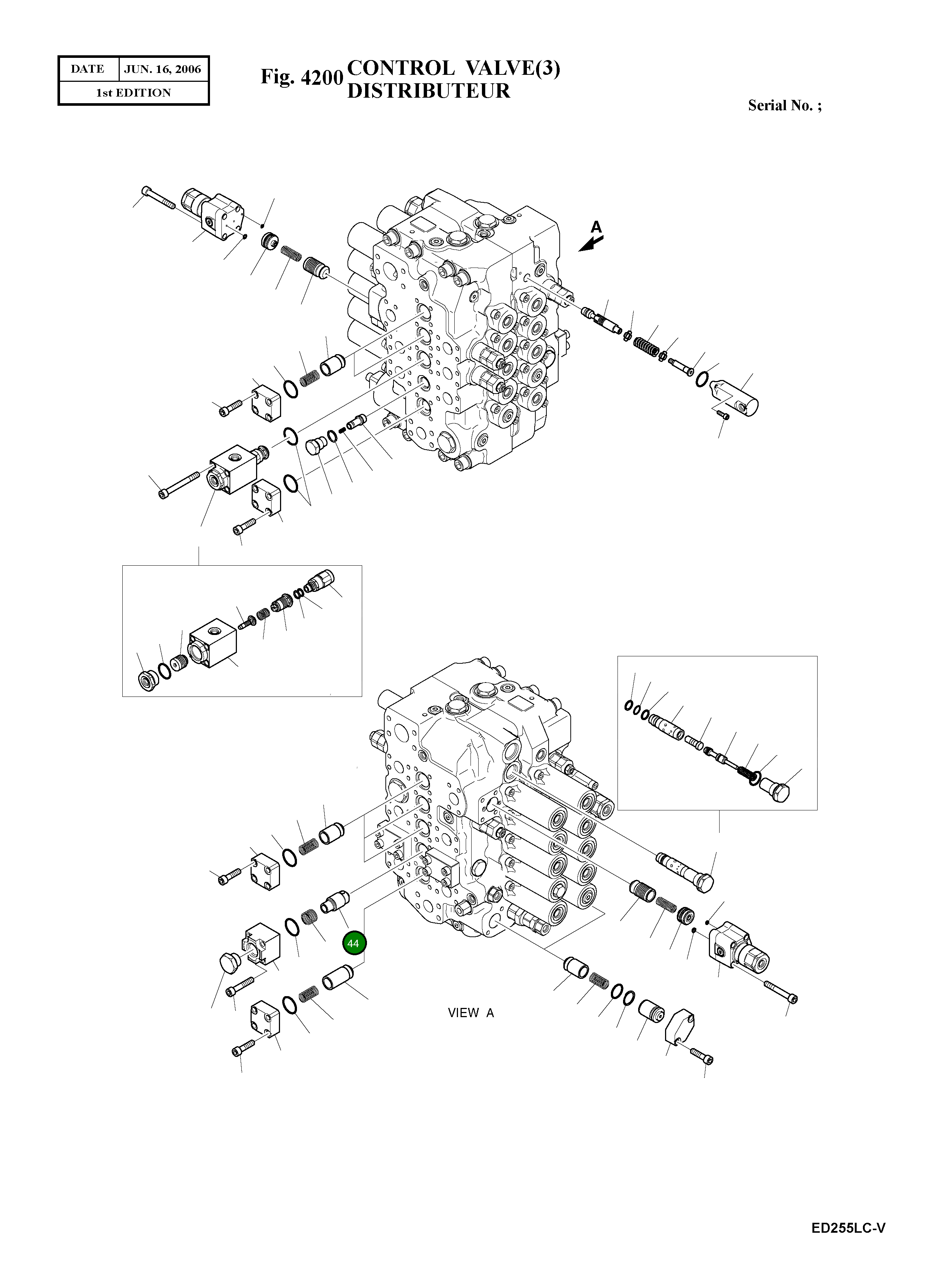 Золотник T1411-28003 Komatsu