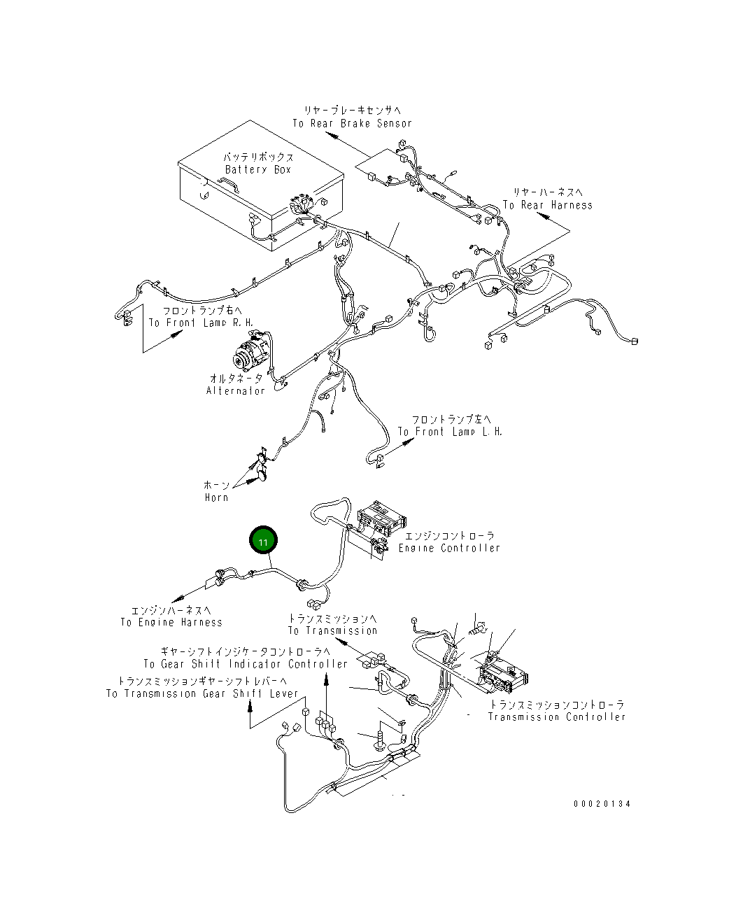 Жгут проводов 567-44-71111 Komatsu