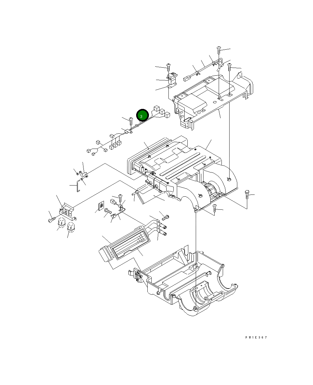 Жгут проводов TW536021-6501 Komatsu