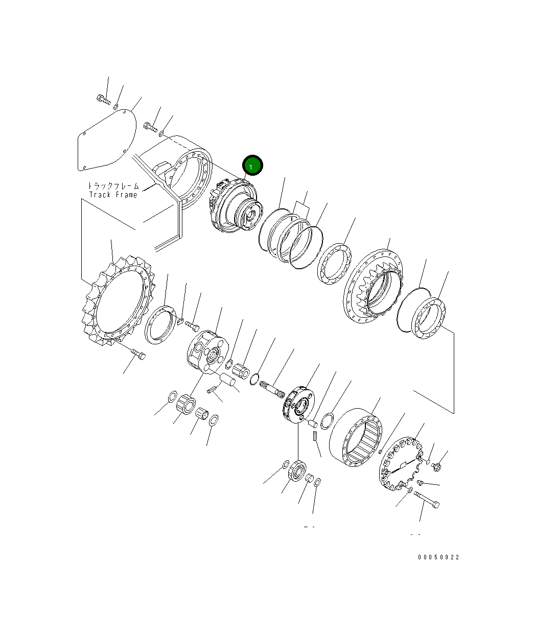 Бортовая передача 206-27-00423 Komatsu