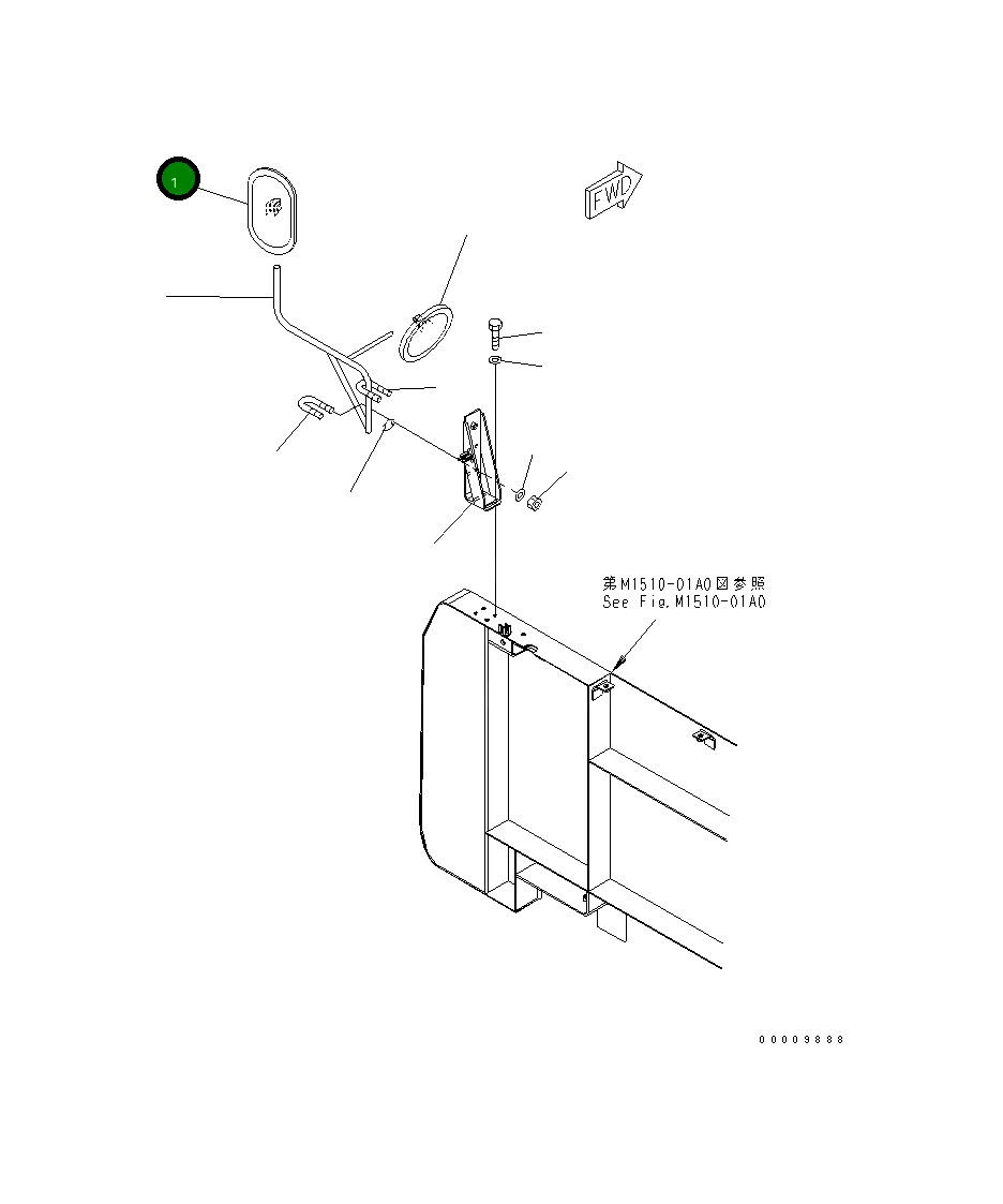 Зеркало 566-54-24370 Komatsu