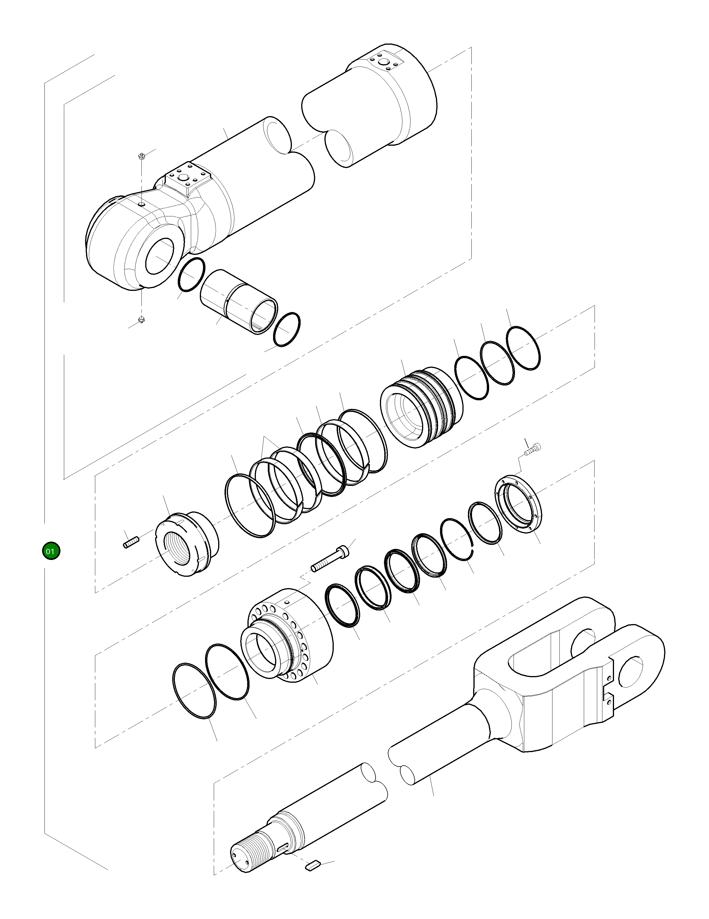Гидроцилиндр 992 055 40 Komatsu