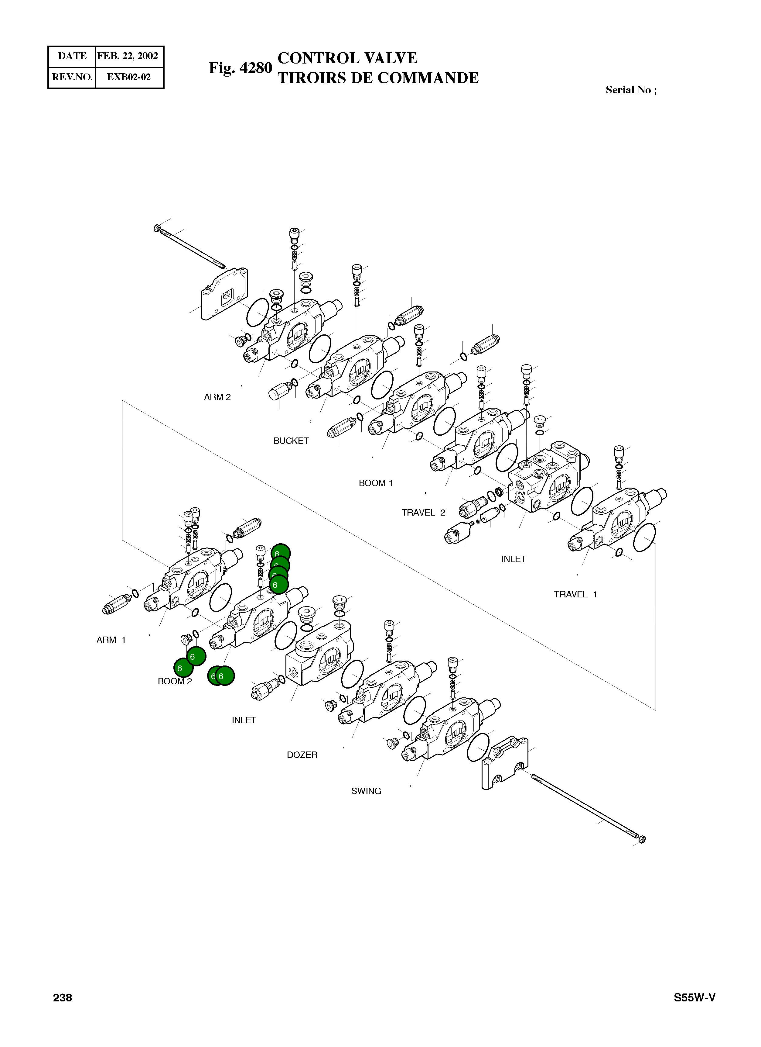 Блок в сборе – стрела 2 4-01-966 Komatsu