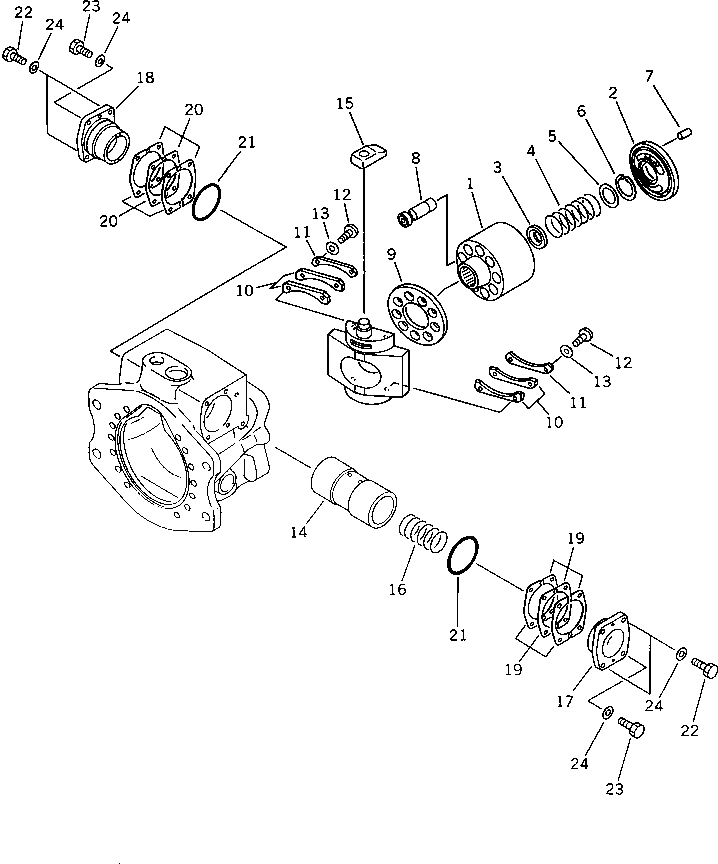 Блок в сборе, передний 708-23-00010 Komatsu