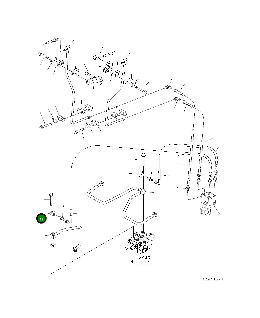 Блок фланцевый 419-879-A330 Komatsu