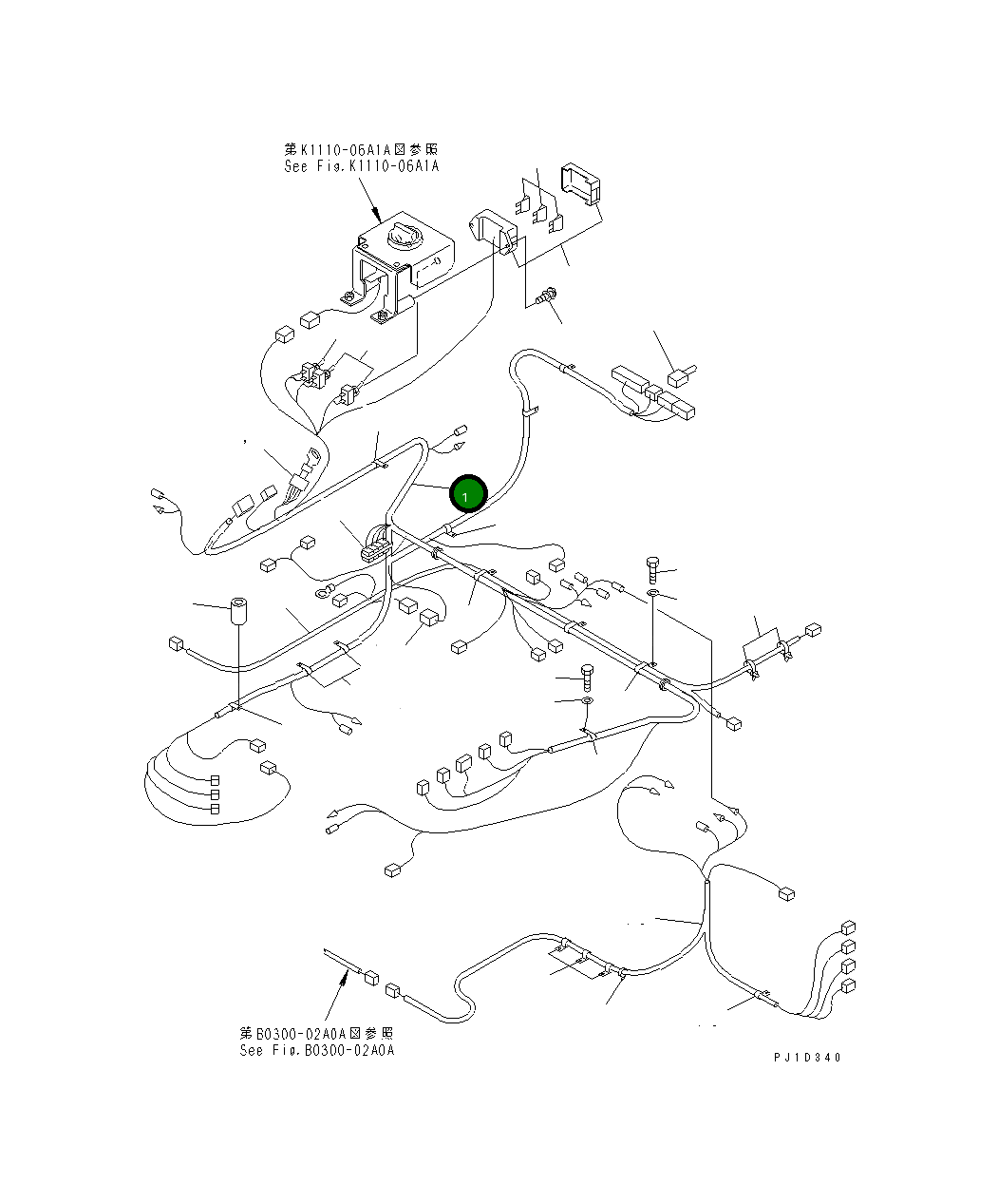 Жгут проводов 22U-06-12410 Komatsu