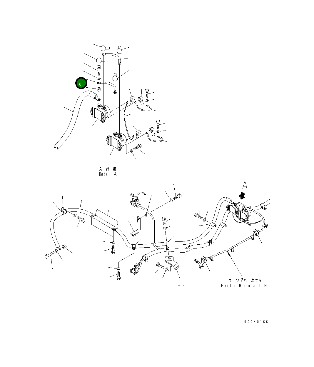Кабель 195-06-54580 Komatsu