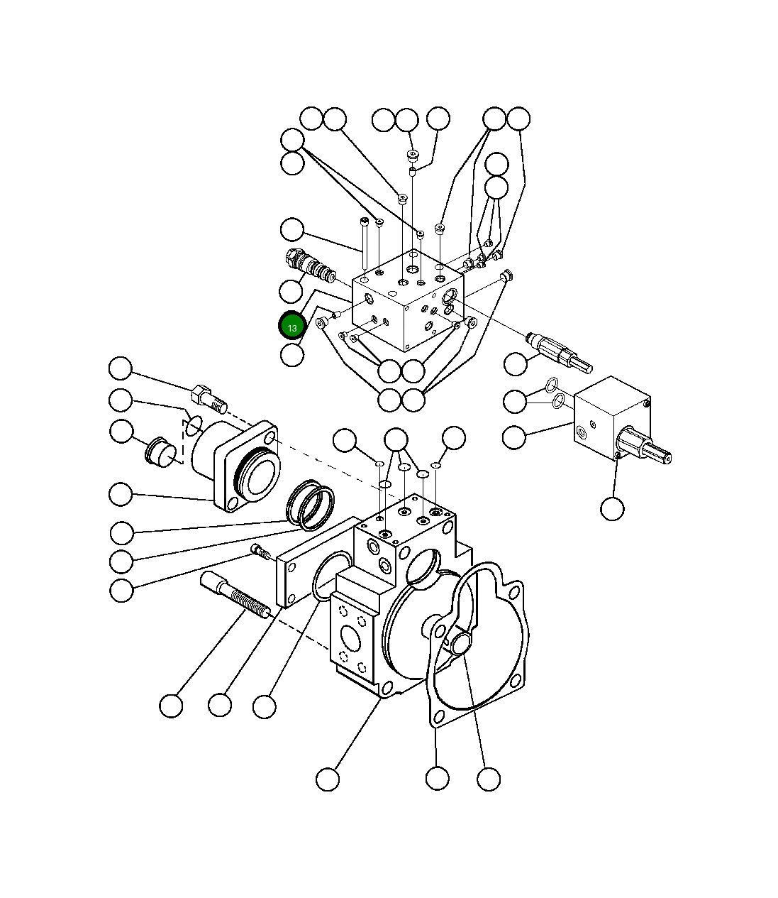 Блок (6)(7) VE9603 Komatsu