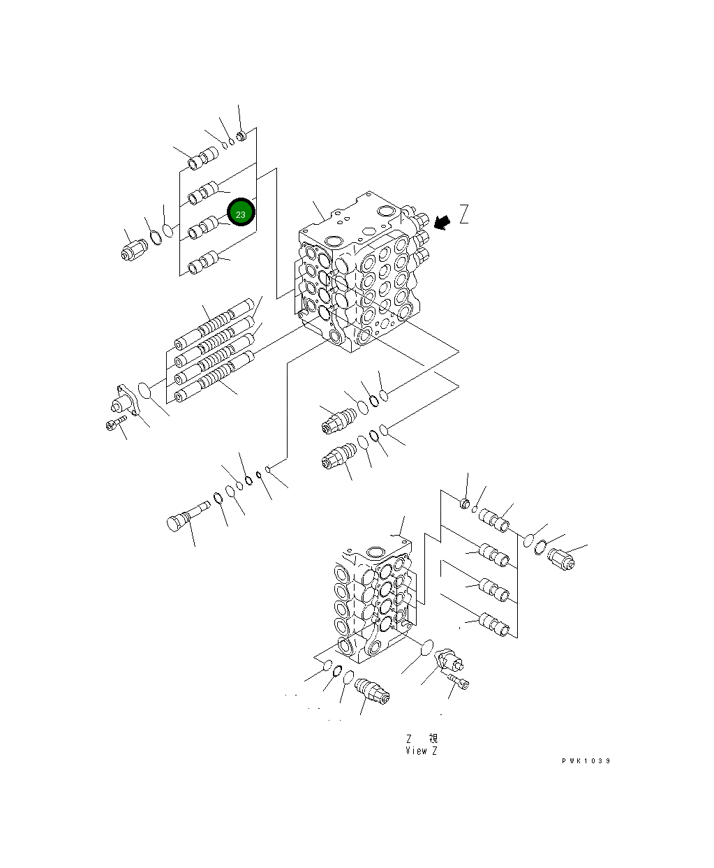 Золотник TM3510-876 Komatsu