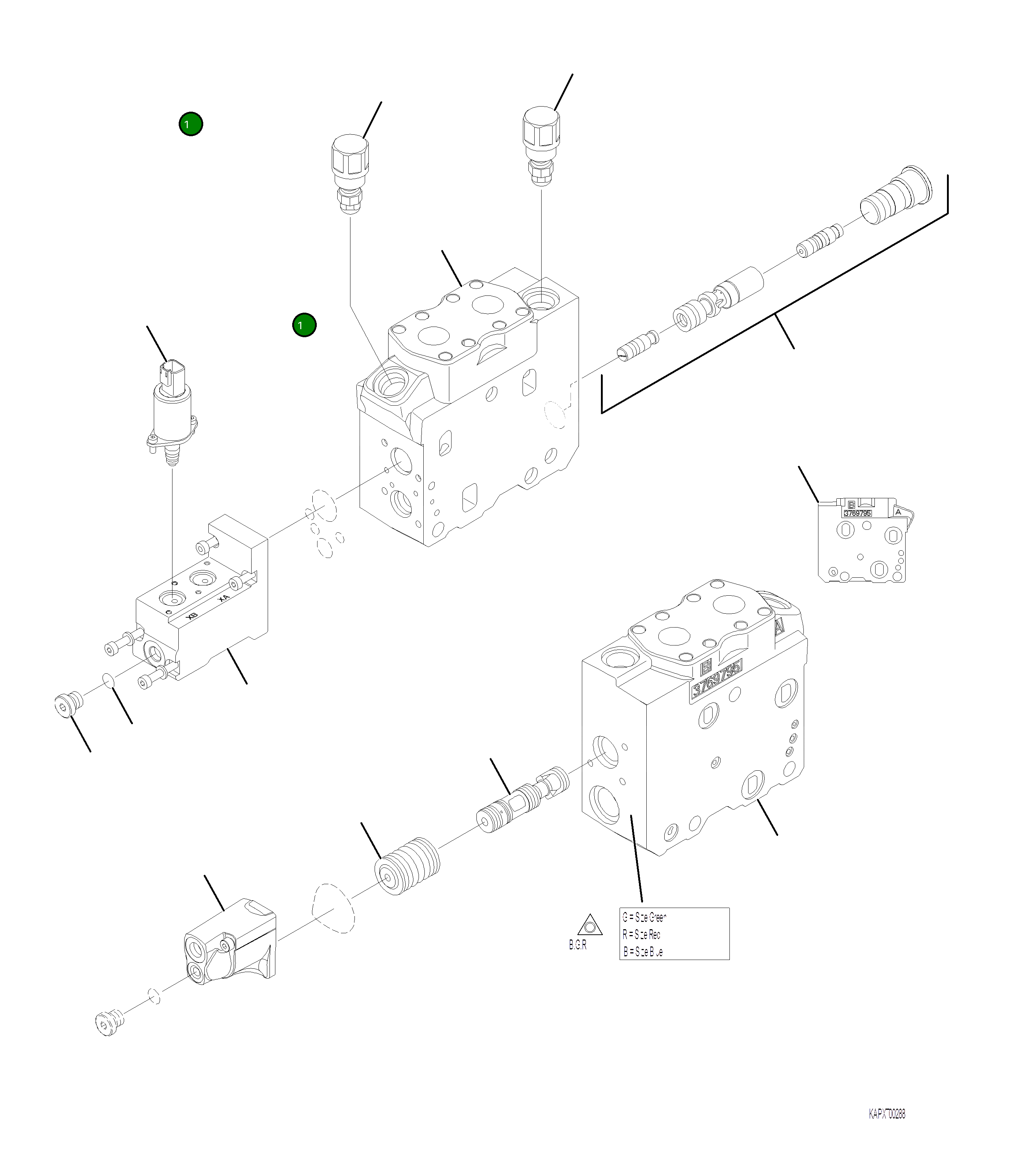 Главный клапанный блок 4A1-60-26840 Komatsu