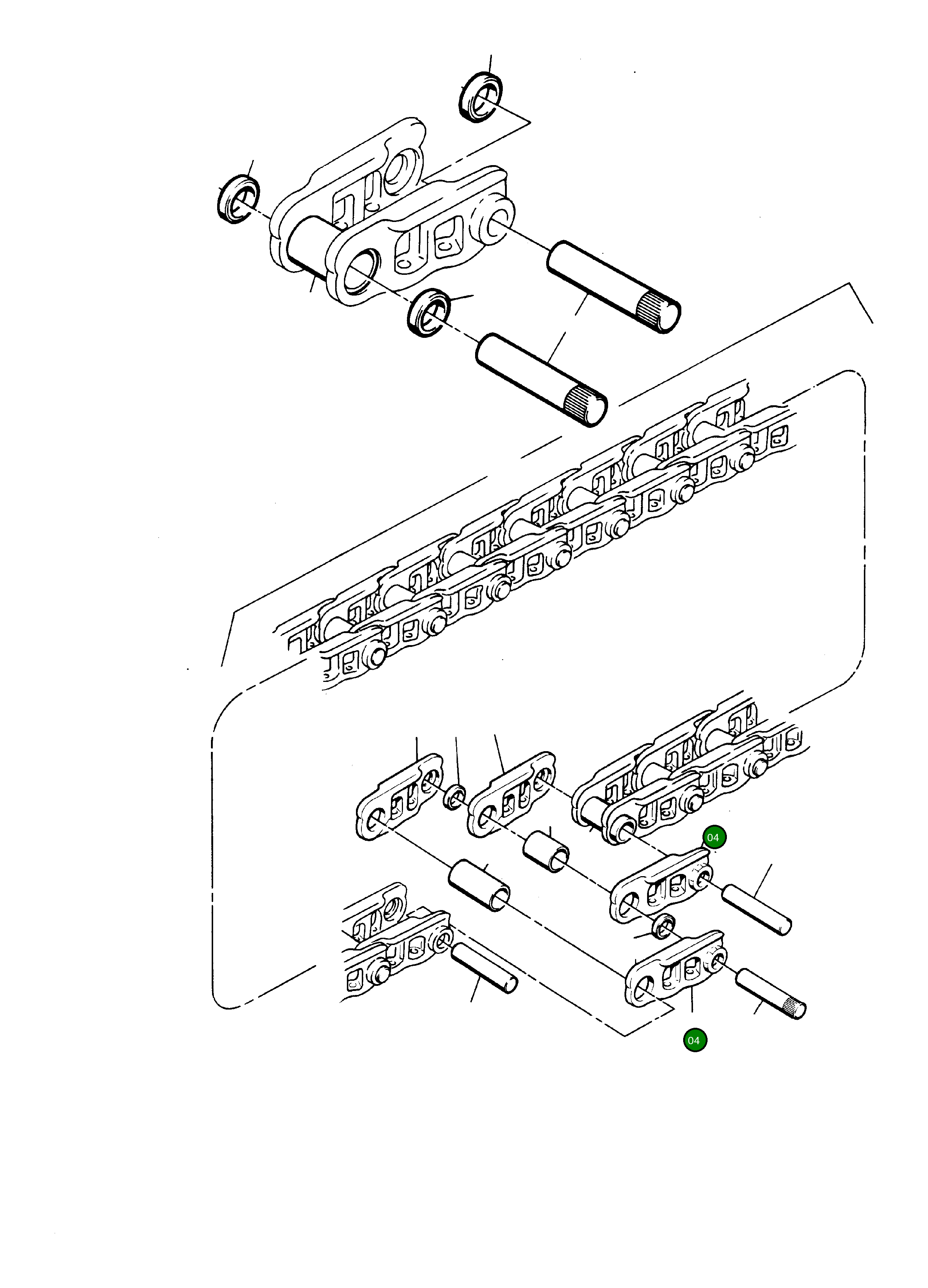Звено гусеницы 762 580 73 Komatsu
