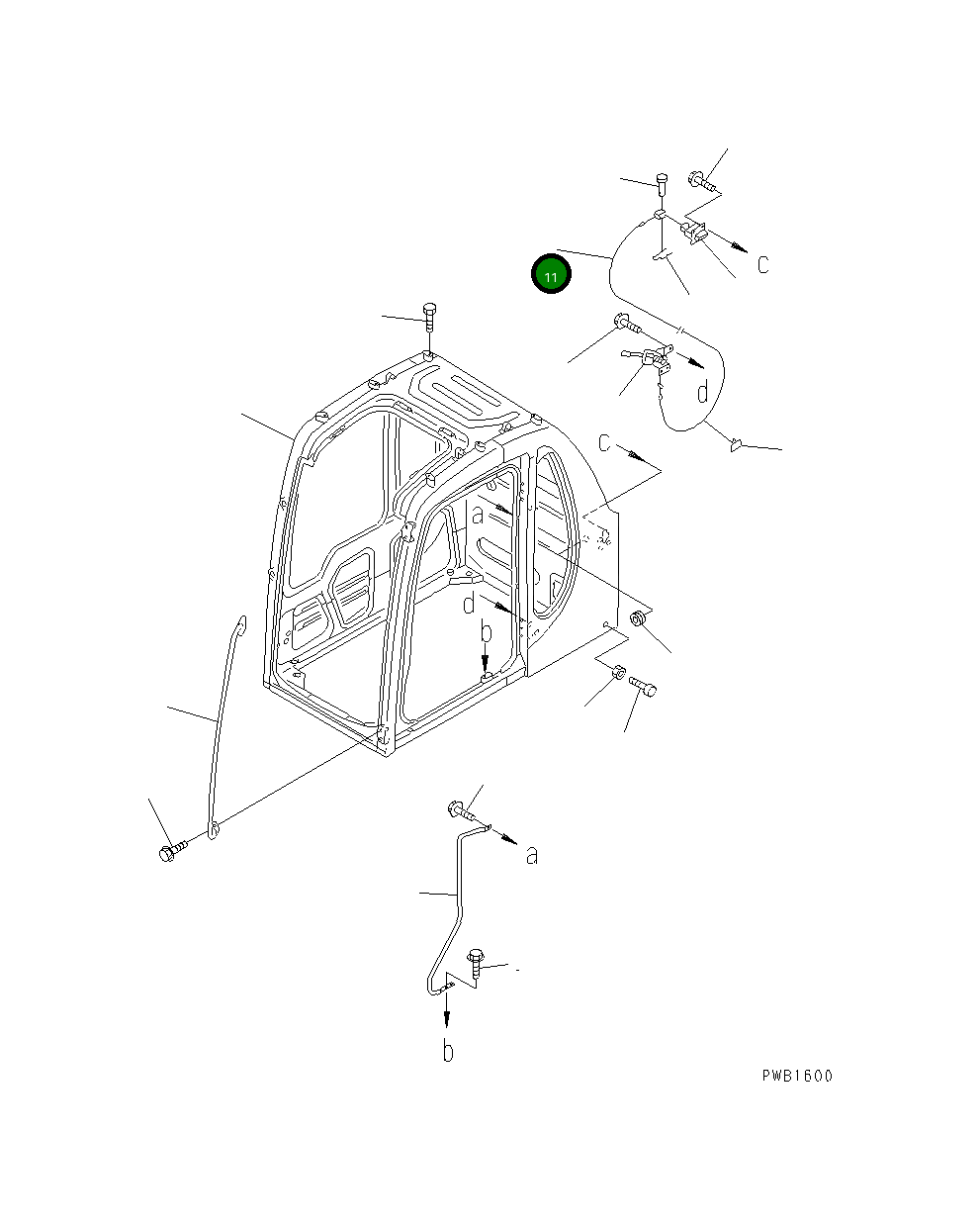 Кабель 20Y-54-35996 Komatsu