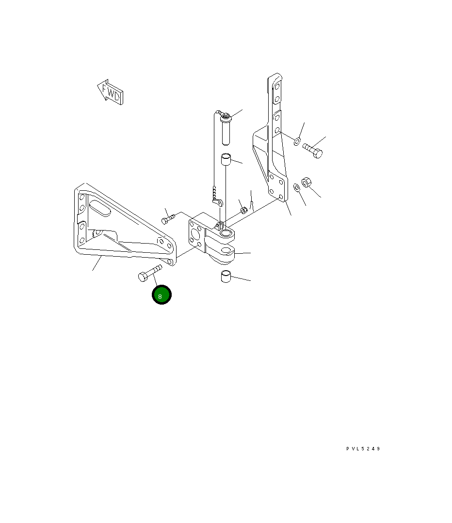 Палец 195-69-11280 Komatsu