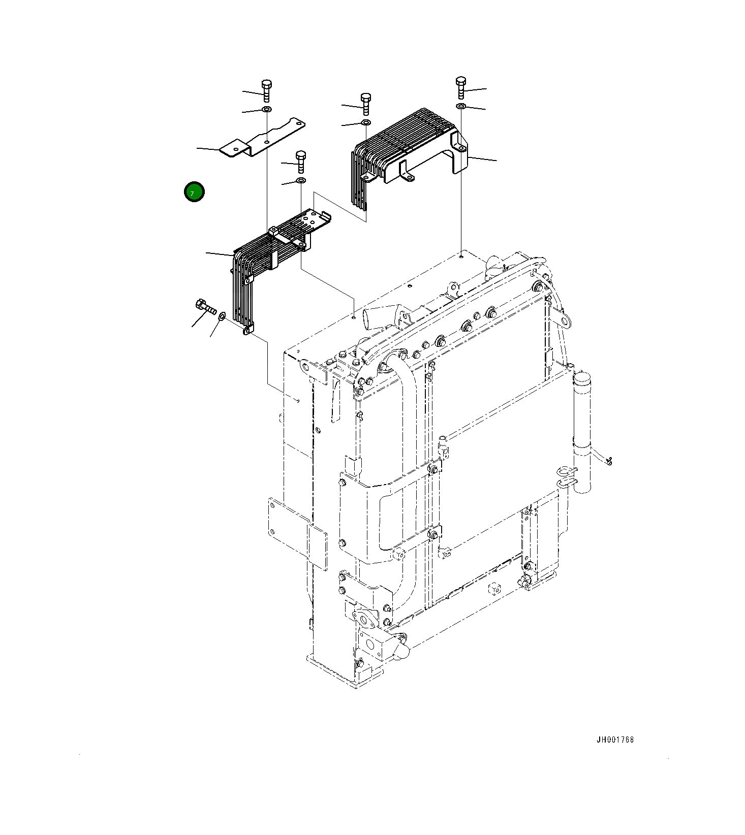 Защитный кожух 21K-03-72452 Komatsu