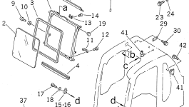 Стекло 20Y-54-36711 Komatsu
