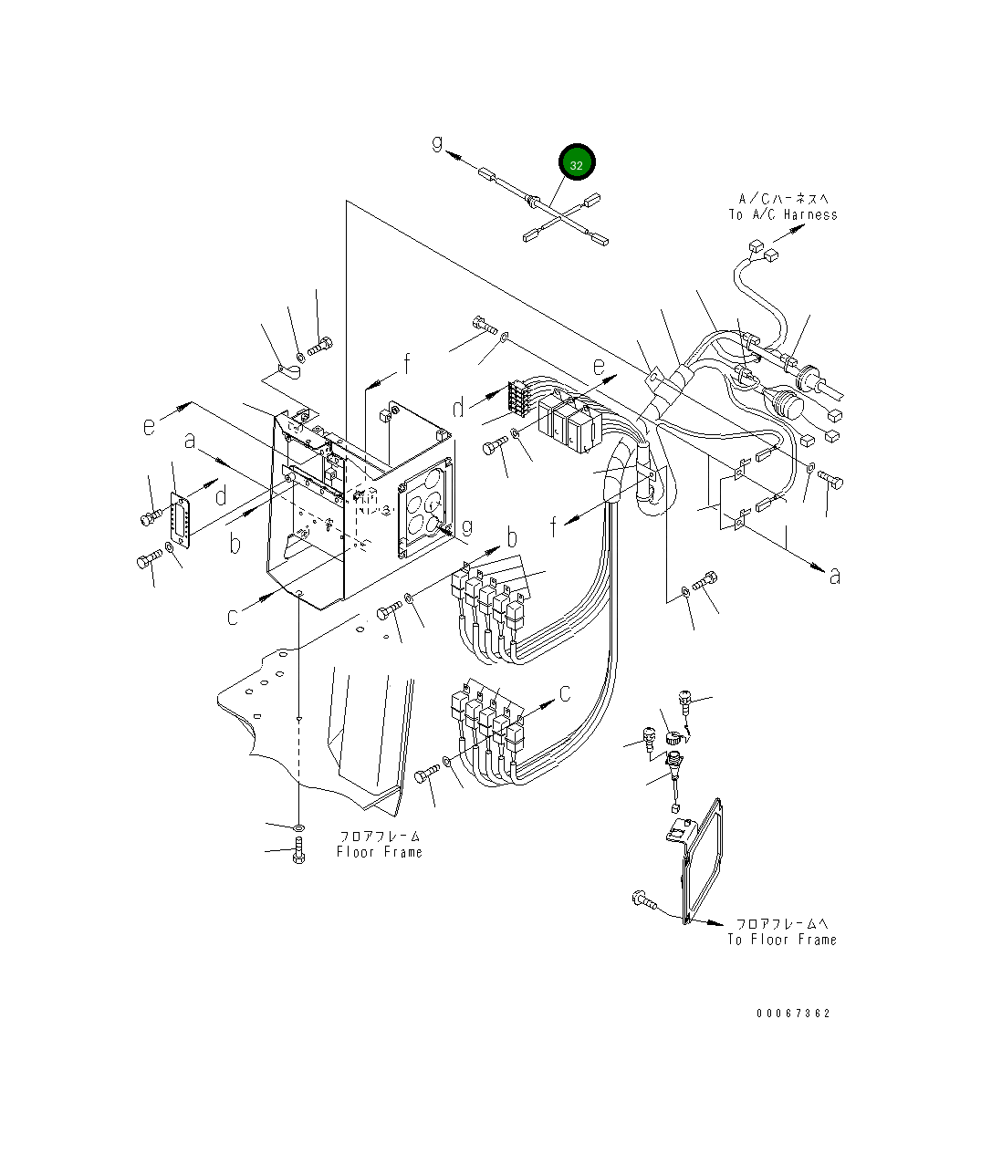 Жгут проводов 198-06-73622 Komatsu