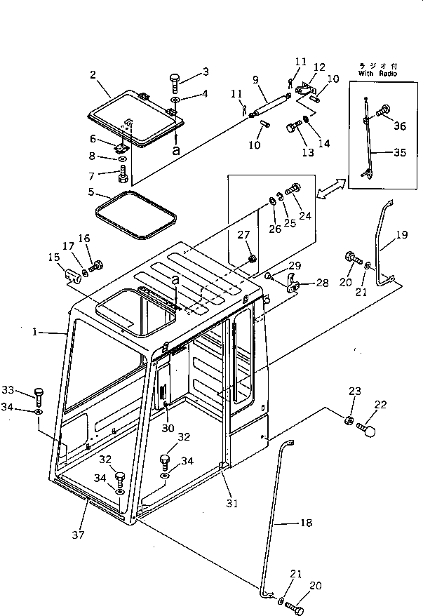 Кабина 20G-54-12190 Komatsu