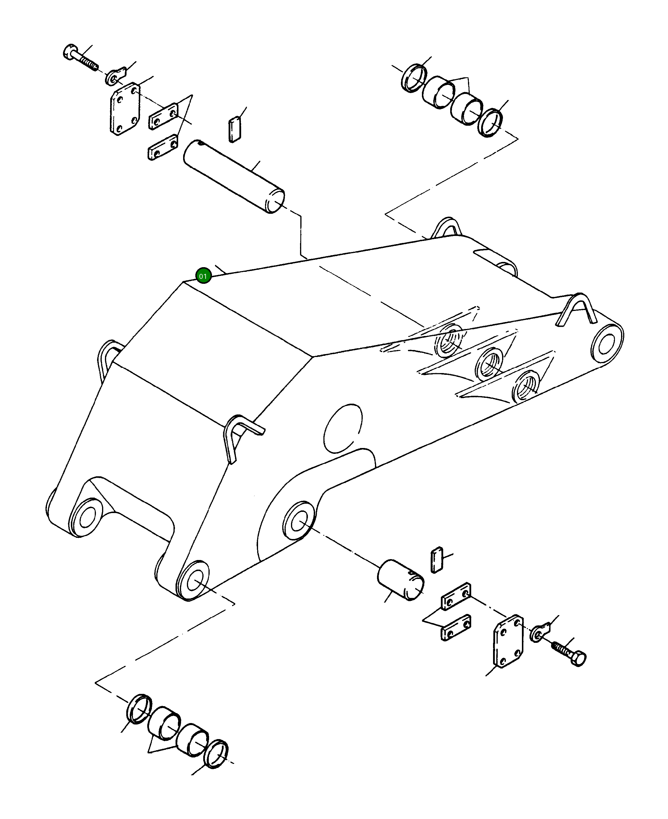 Базовая стрела (позиции 04–89) 482 110 40 Komatsu