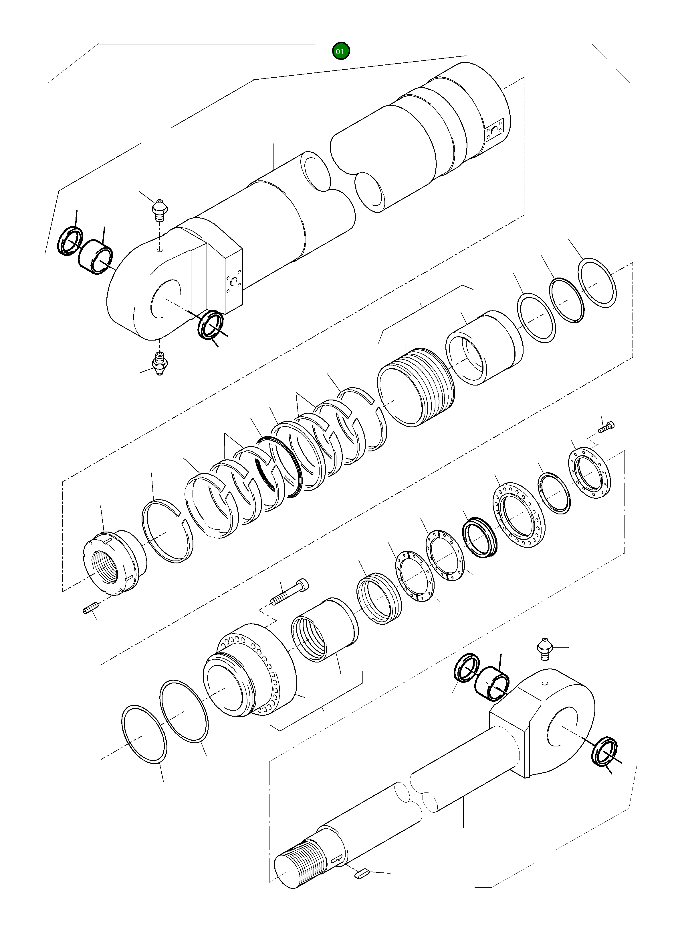 Гидроцилиндр 908 120 40 Komatsu