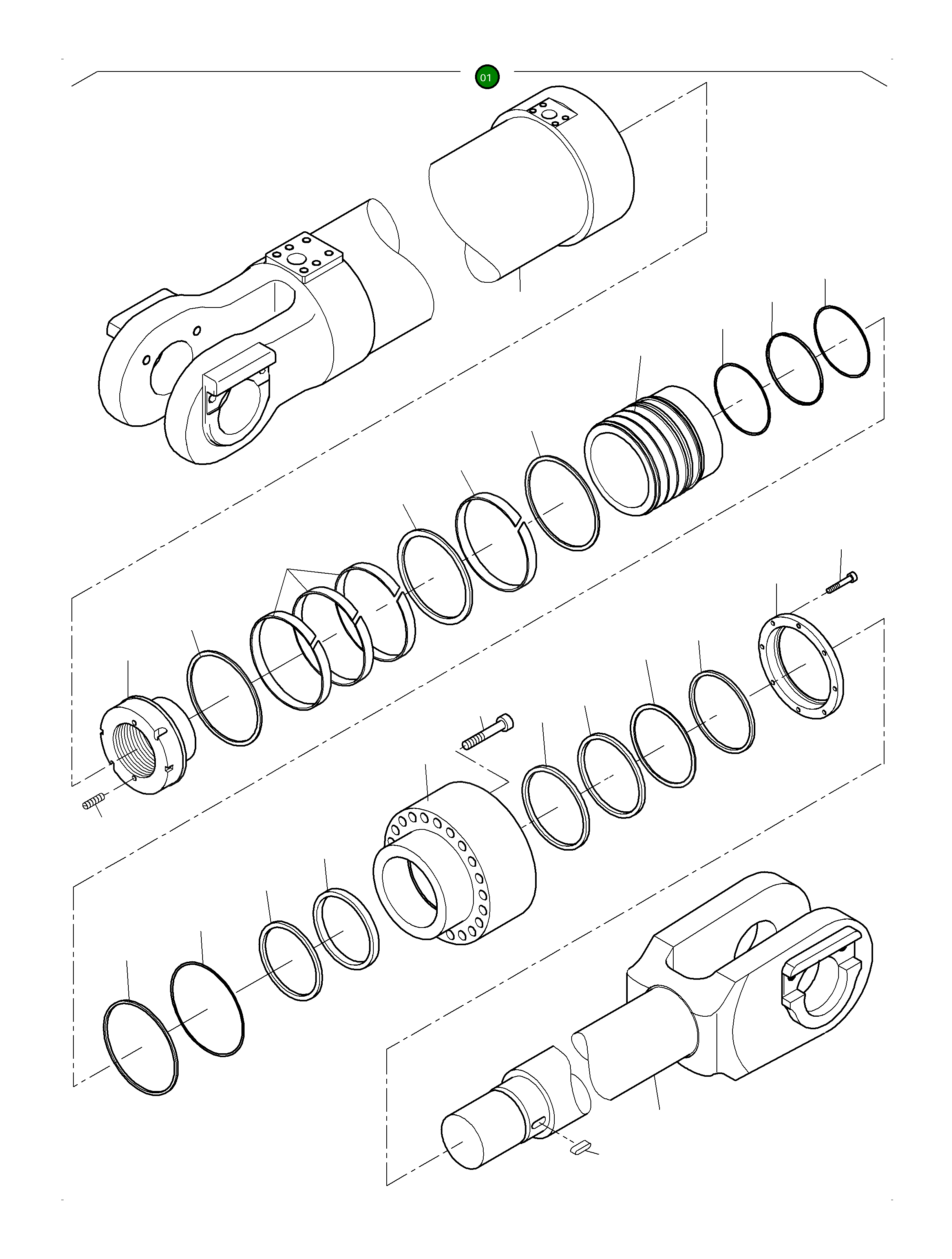 Гидроцилиндр 992 305 40 Komatsu