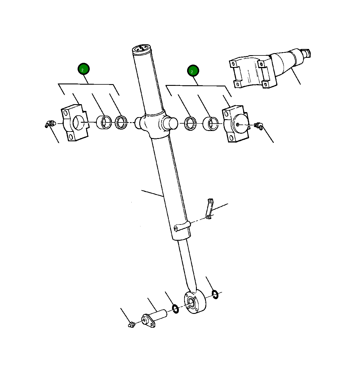 Блок в сборе, цапфа 730 201 C91 Komatsu