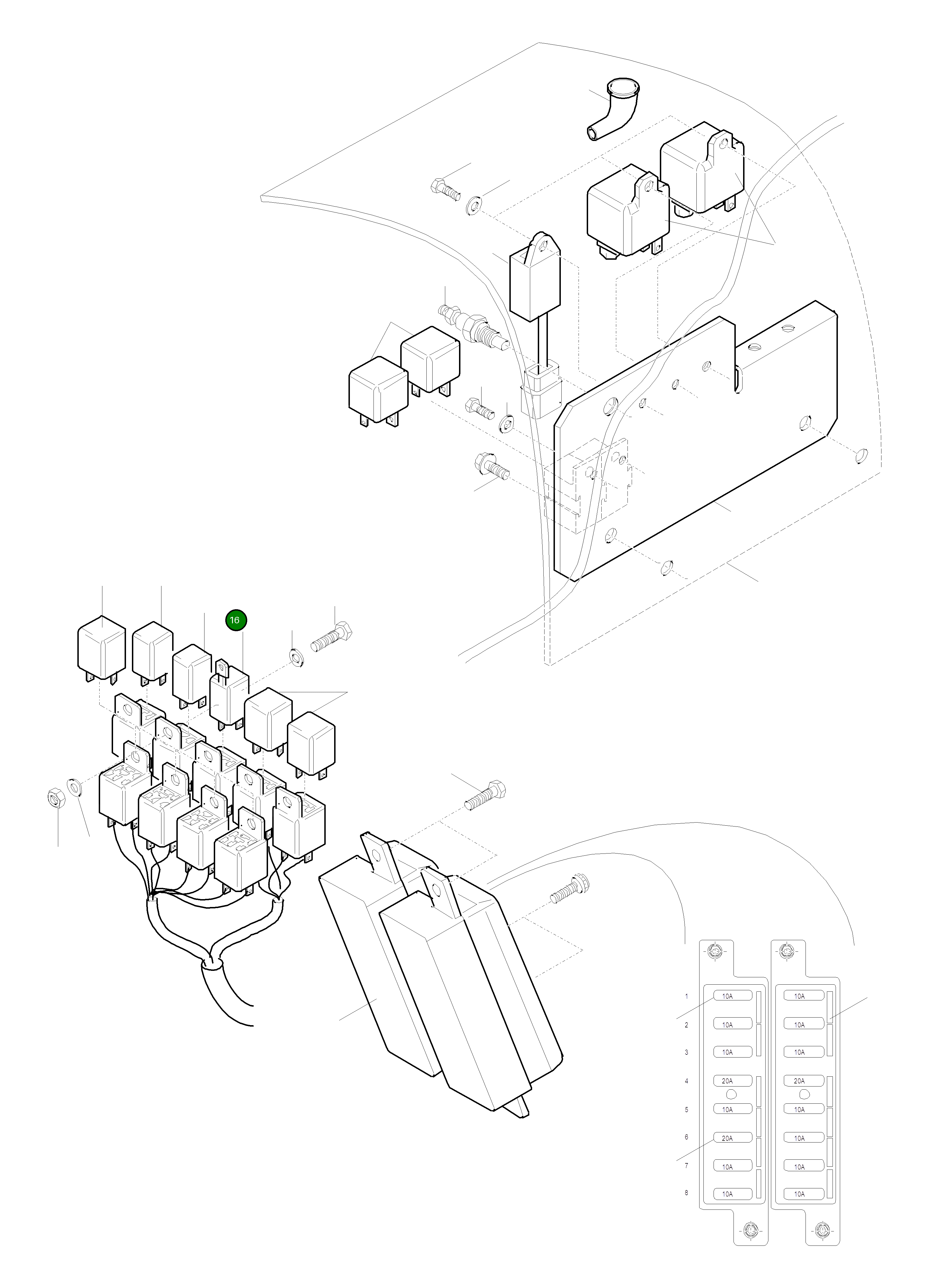 Блок управления указателями поворота 42U-06-11330 Komatsu