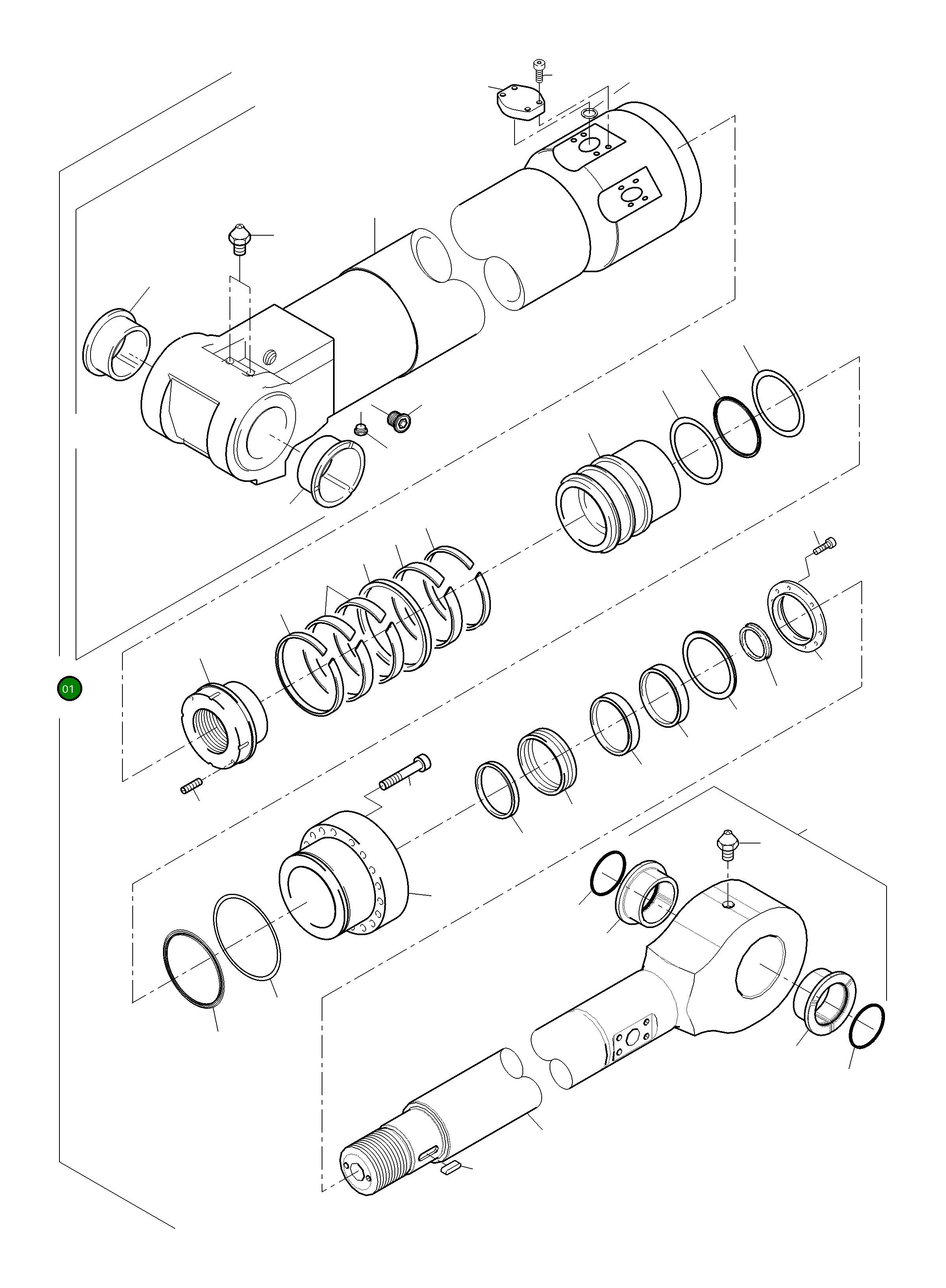 Гидроцилиндр 992 020 40 Komatsu